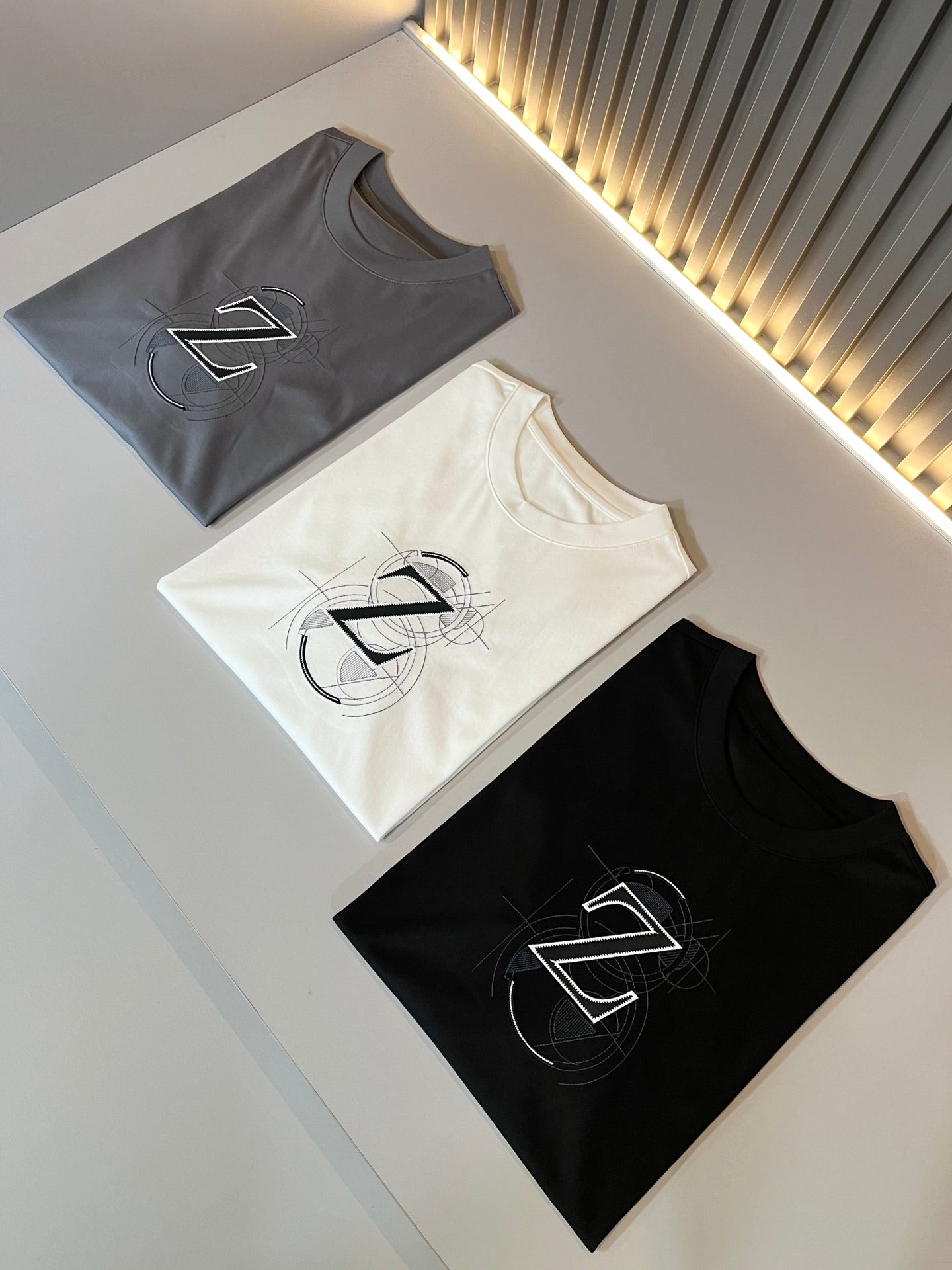 ZEGN* new cotton t-shirt embroidered logo