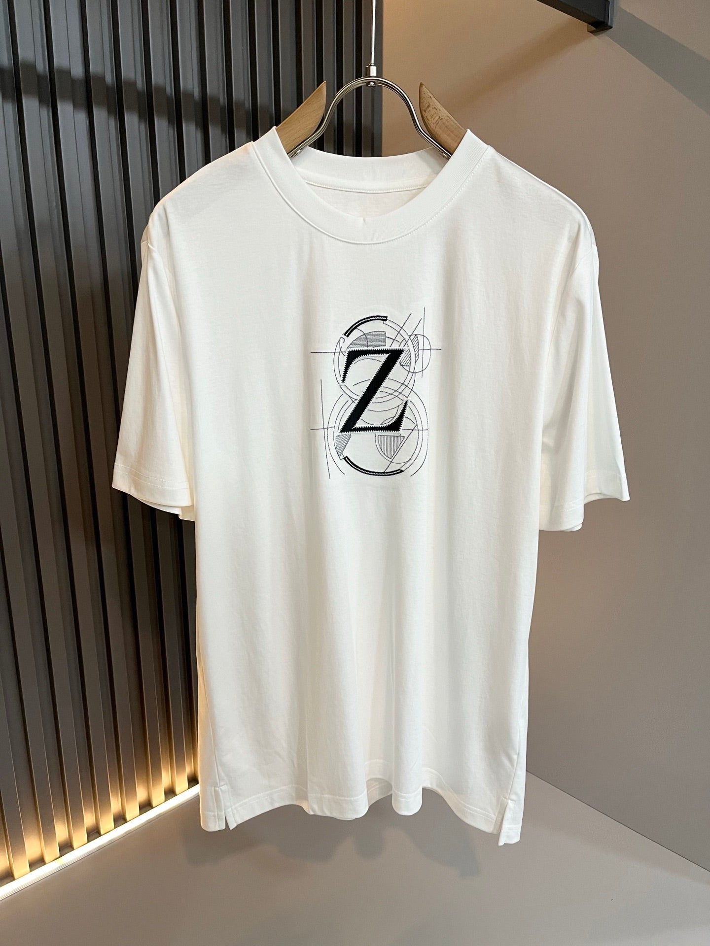 ZEGN* new cotton t-shirt embroidered logo