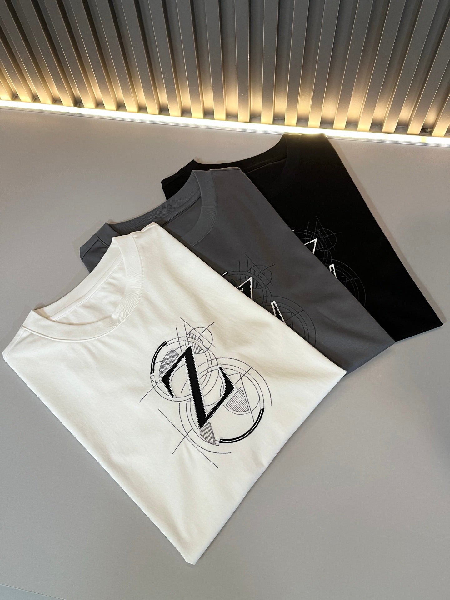 ZEGN* new cotton t-shirt embroidered logo
