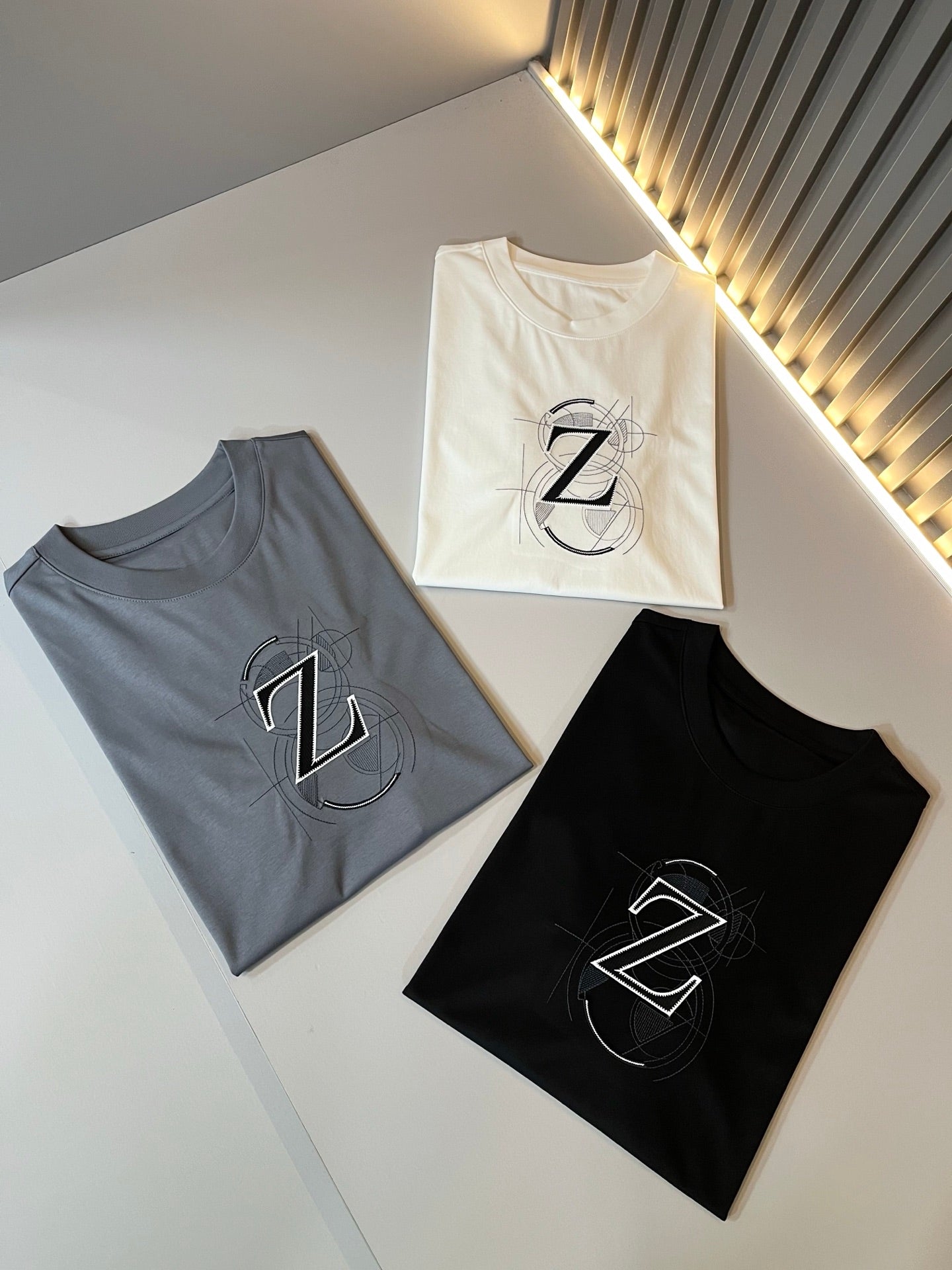 ZEGN* new cotton t-shirt embroidered logo