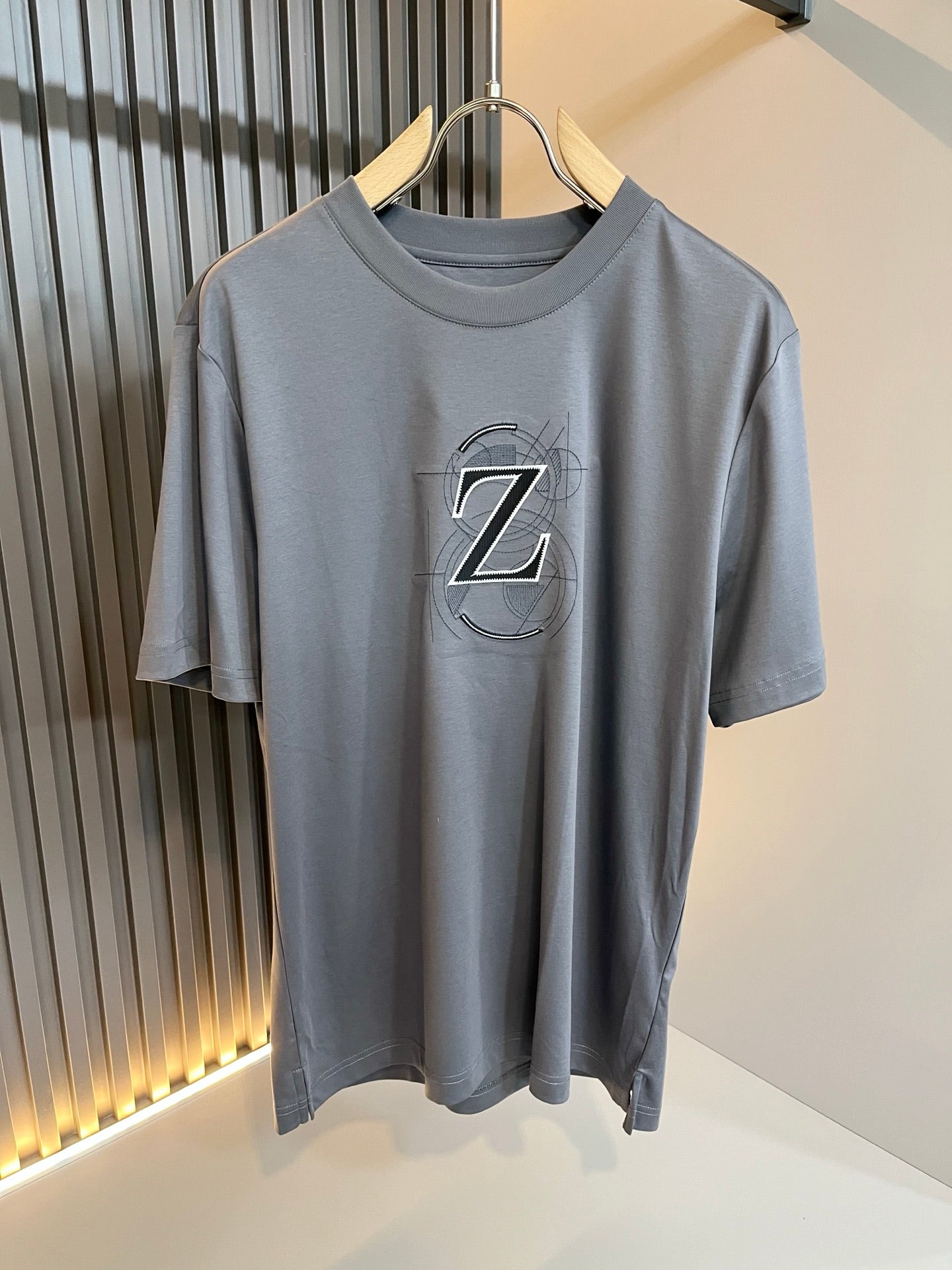 ZEGN* new cotton t-shirt embroidered logo