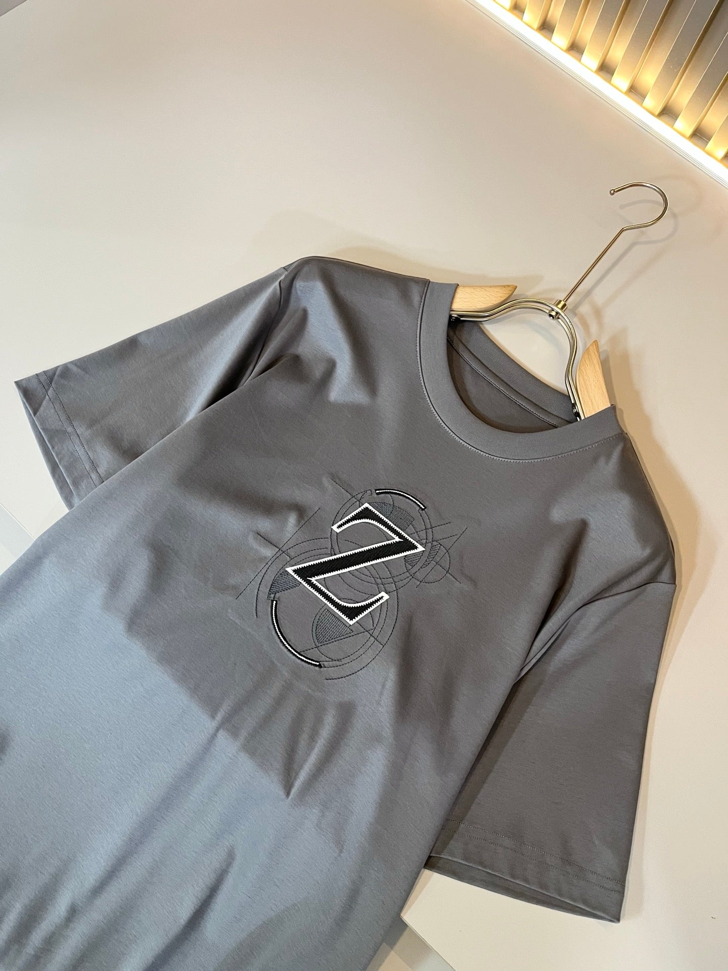 ZEGN* new cotton t-shirt embroidered logo
