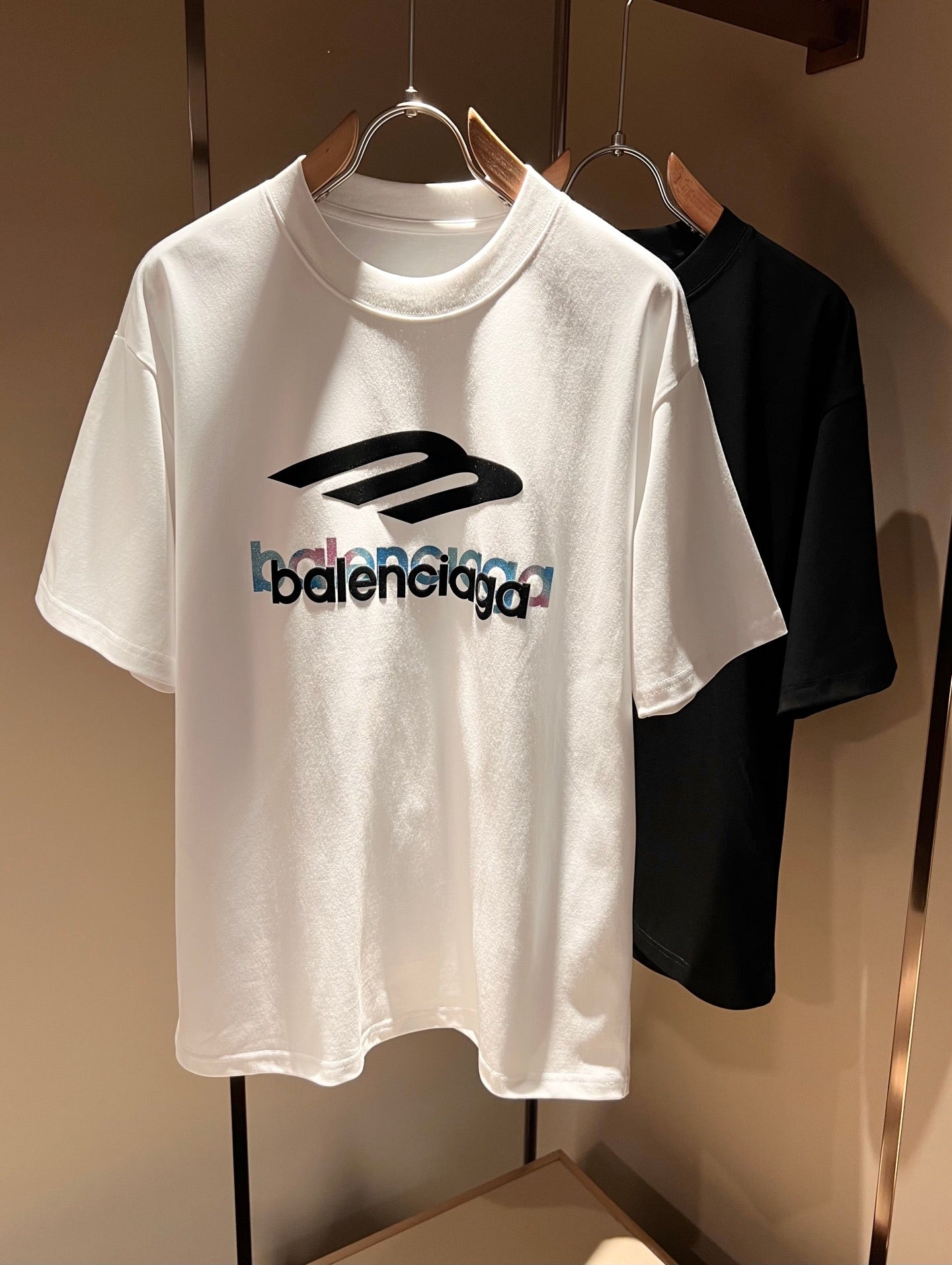 BALENC* 2025ss cotton t-shirt logo velvet