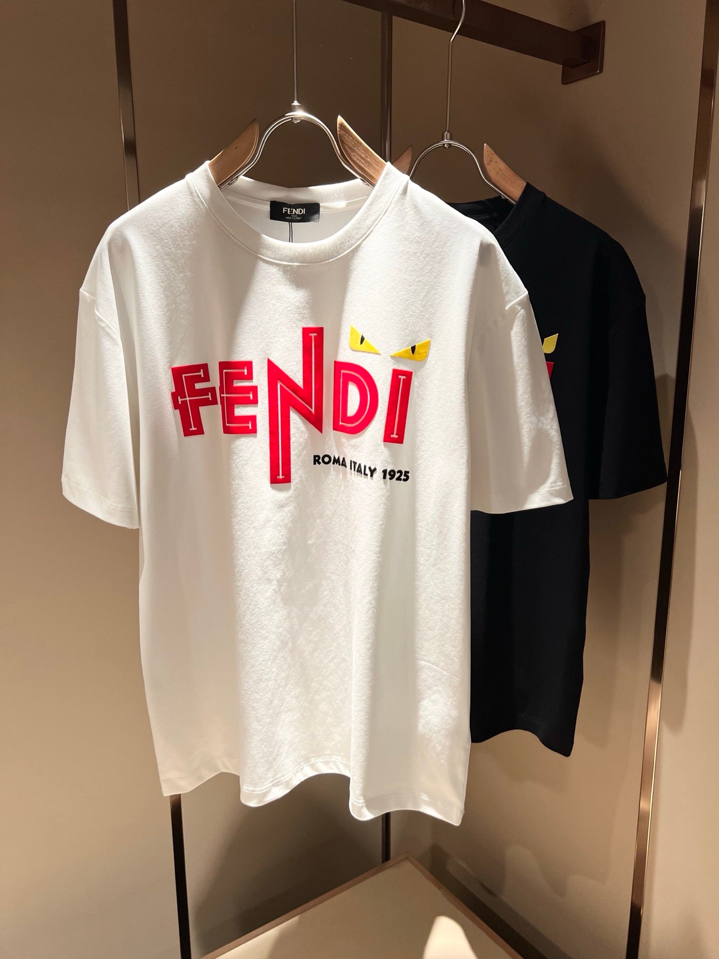 FEND1 2025ss embroidered logo t-hirt