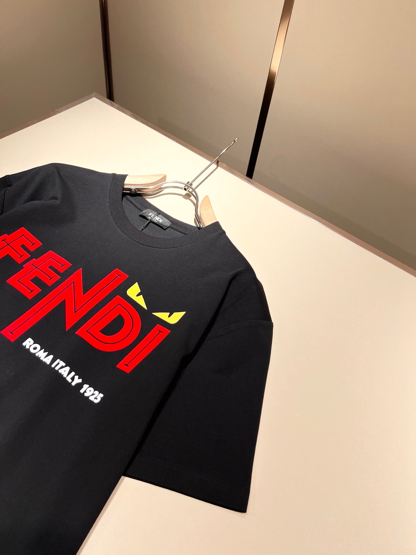 FEND1 2025ss embroidered logo t-hirt