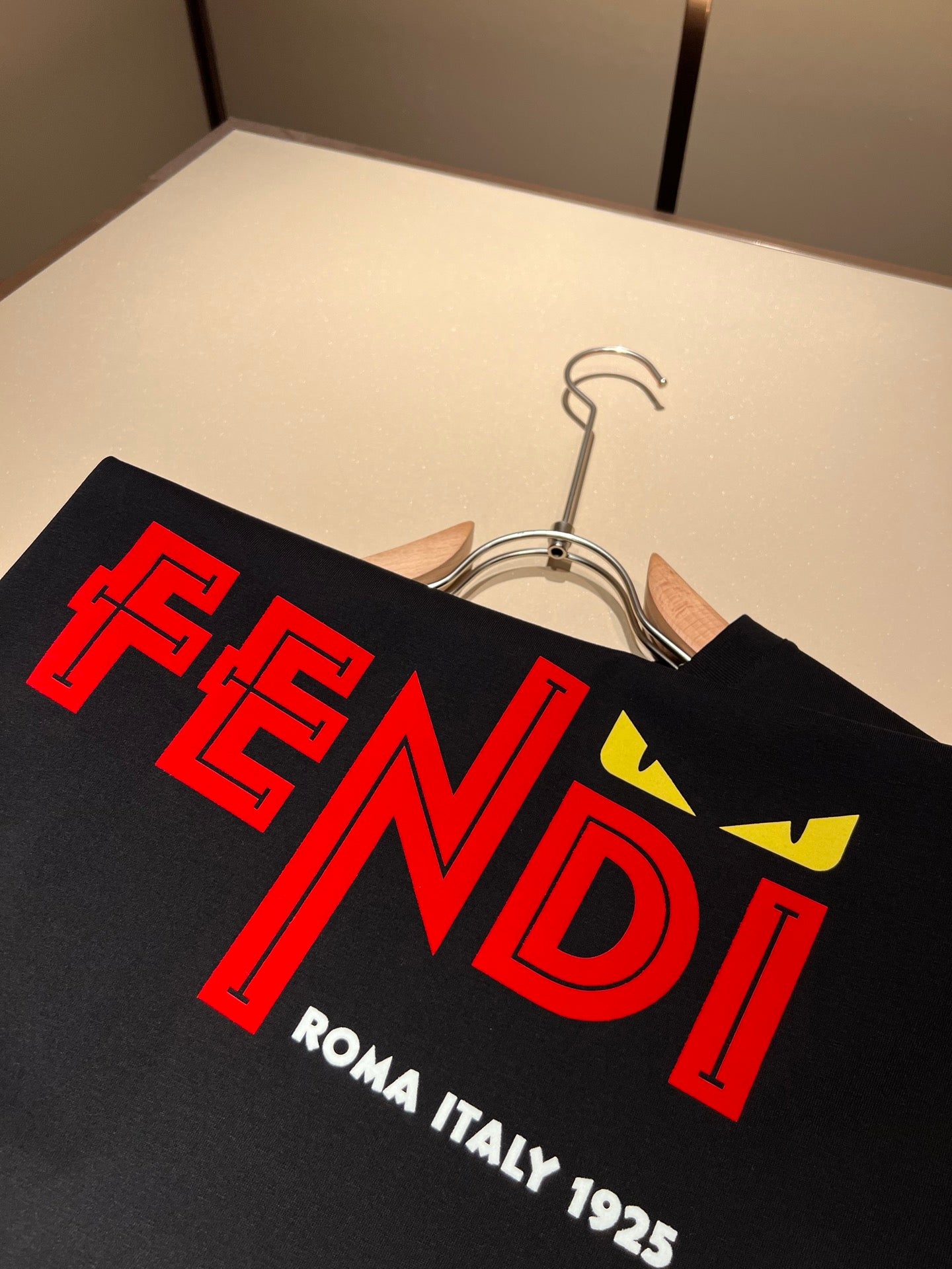 FEND1 2025ss embroidered logo t-hirt