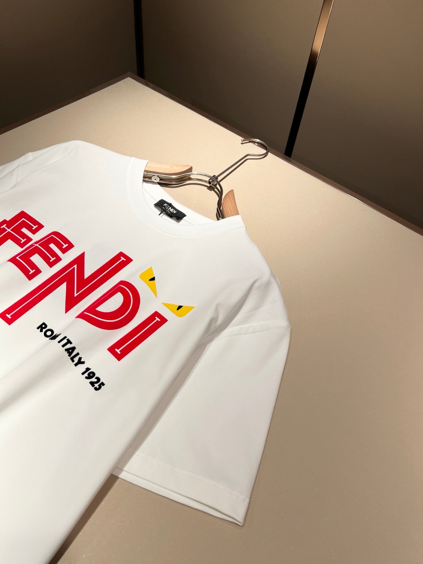 FEND1 2025ss embroidered logo t-hirt
