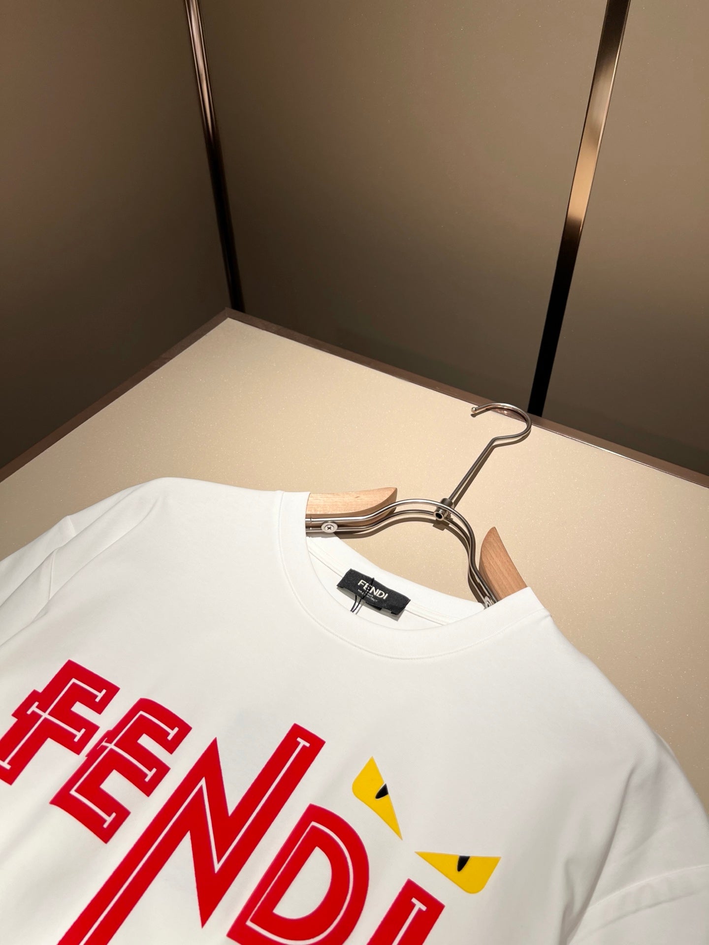 FEND1 2025ss embroidered logo t-hirt