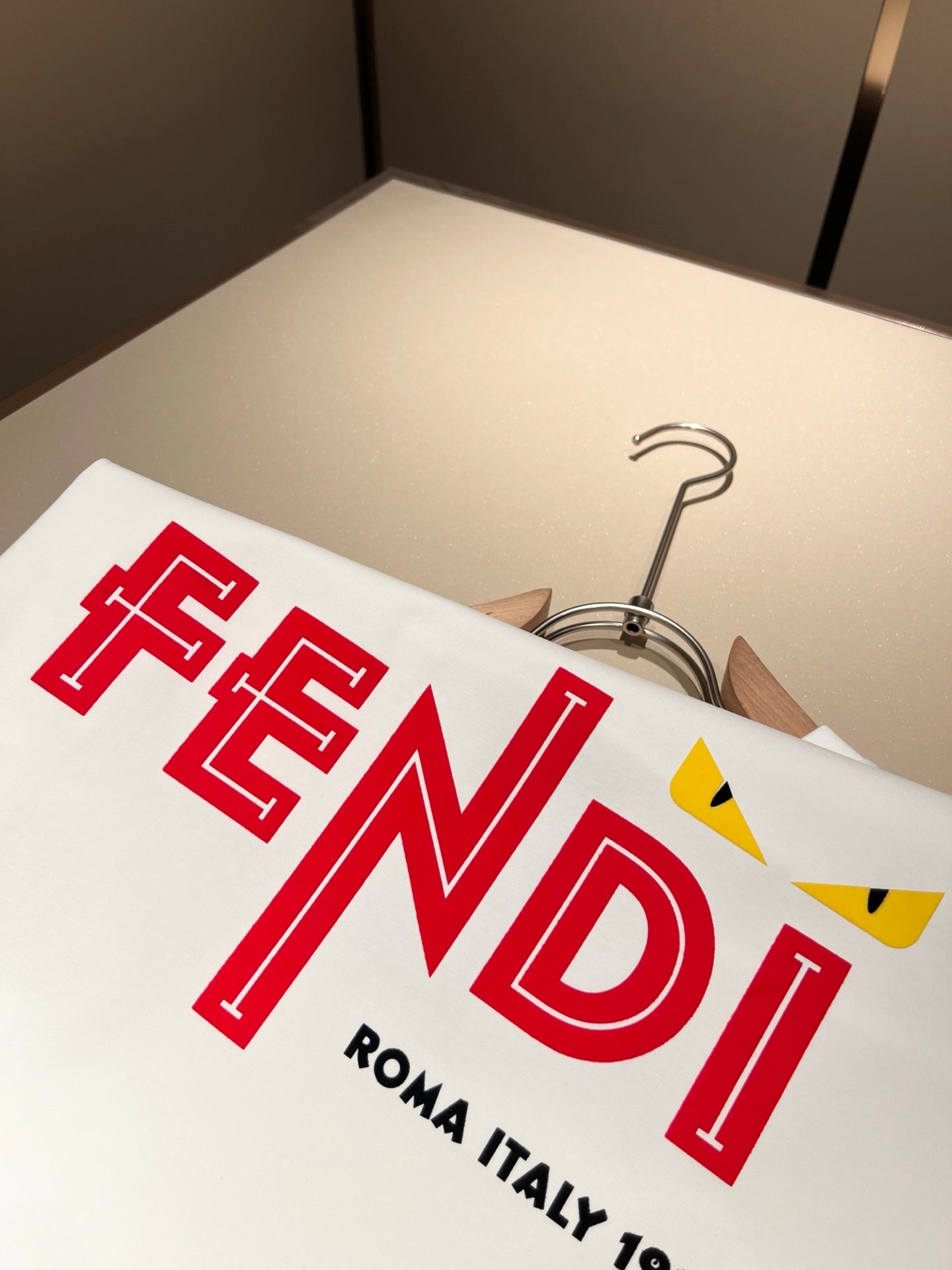 FEND1 2025ss embroidered logo t-hirt