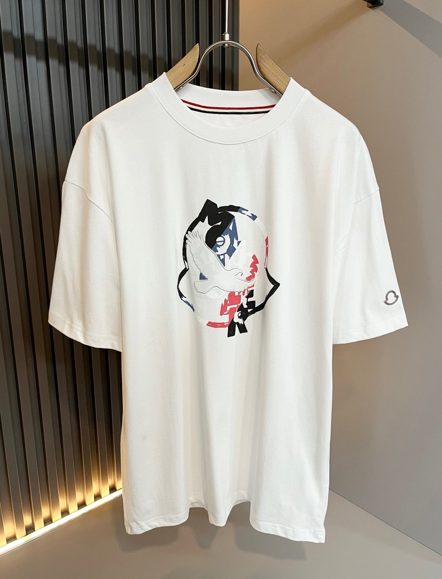 MONCL* 2025ss cotton printed -shirt