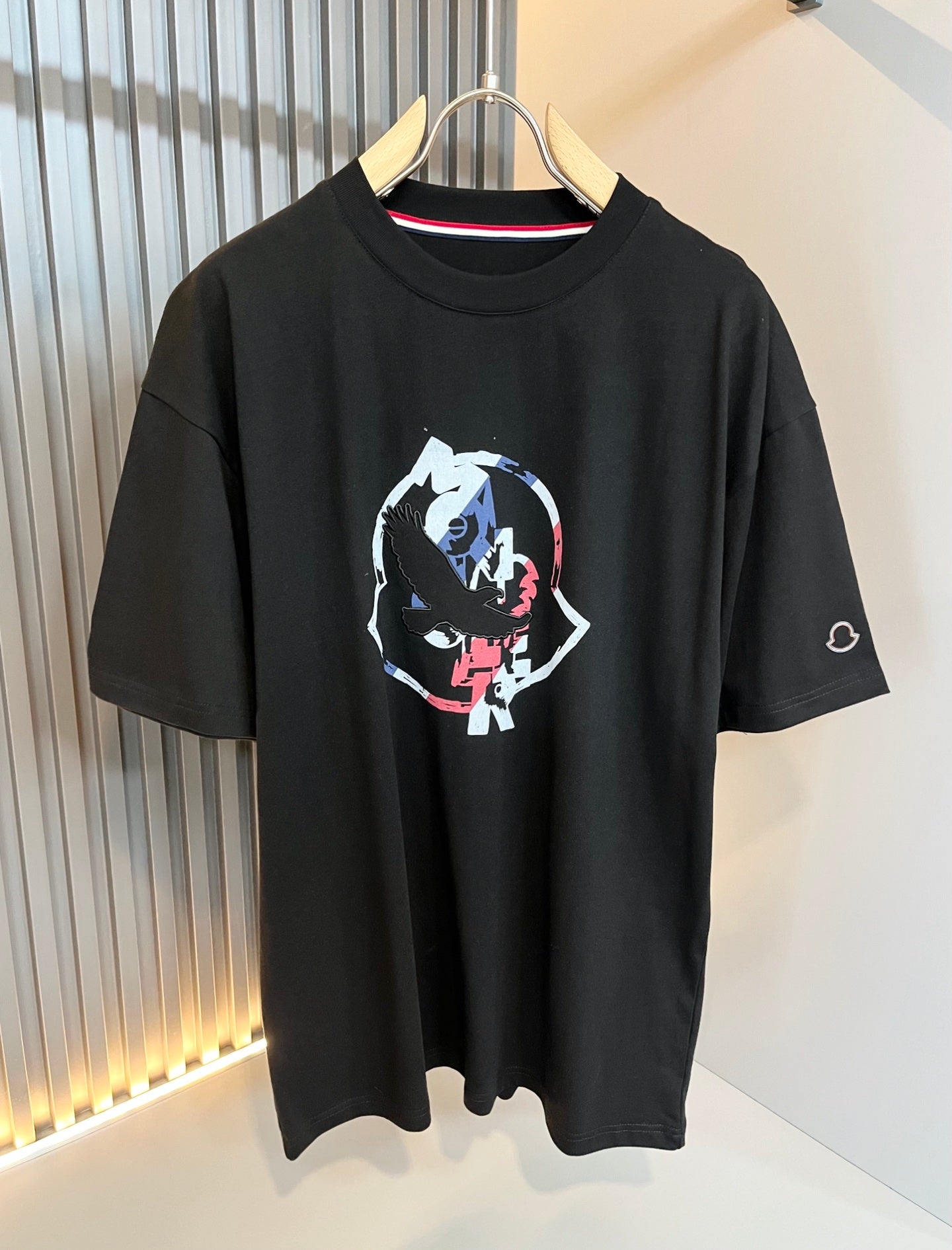 MONCL* 2025ss cotton printed -shirt