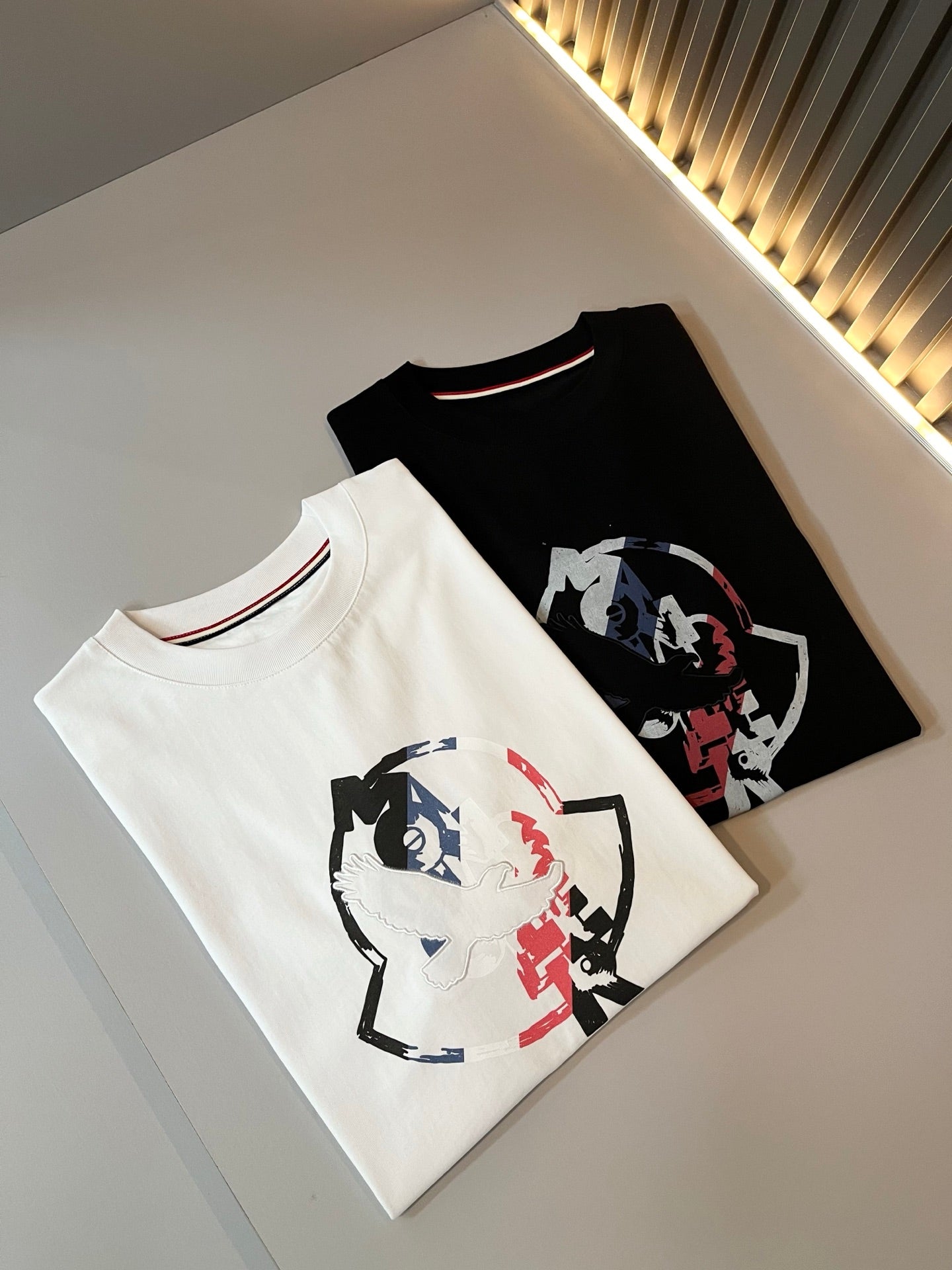 MONCL* 2025ss cotton printed -shirt