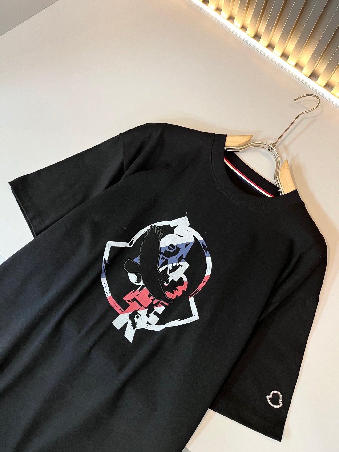 MONCL* 2025ss cotton printed -shirt