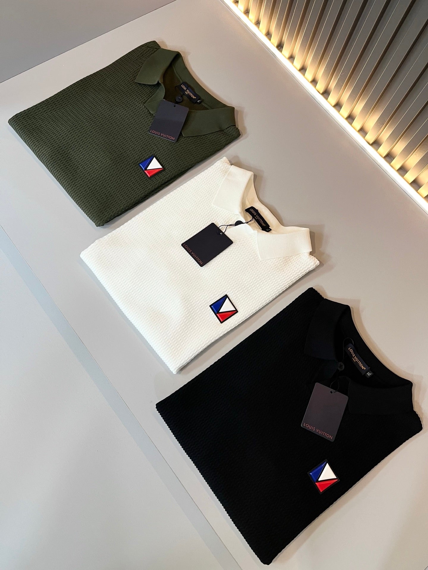 LOUI*V 2025ss new lapel knit short sleeve t-shirt