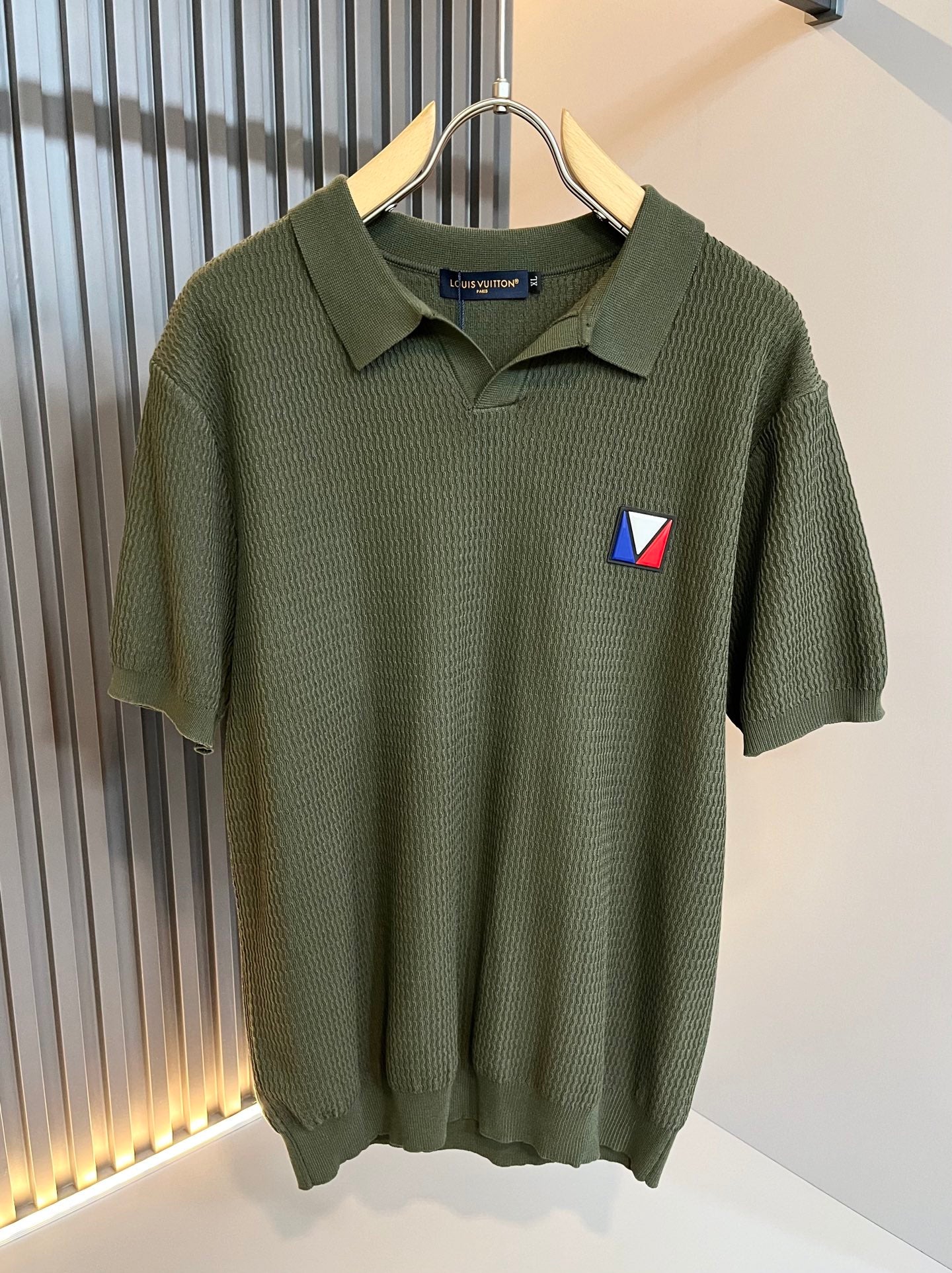 LOUI*V 2025ss new lapel knit short sleeve t-shirt