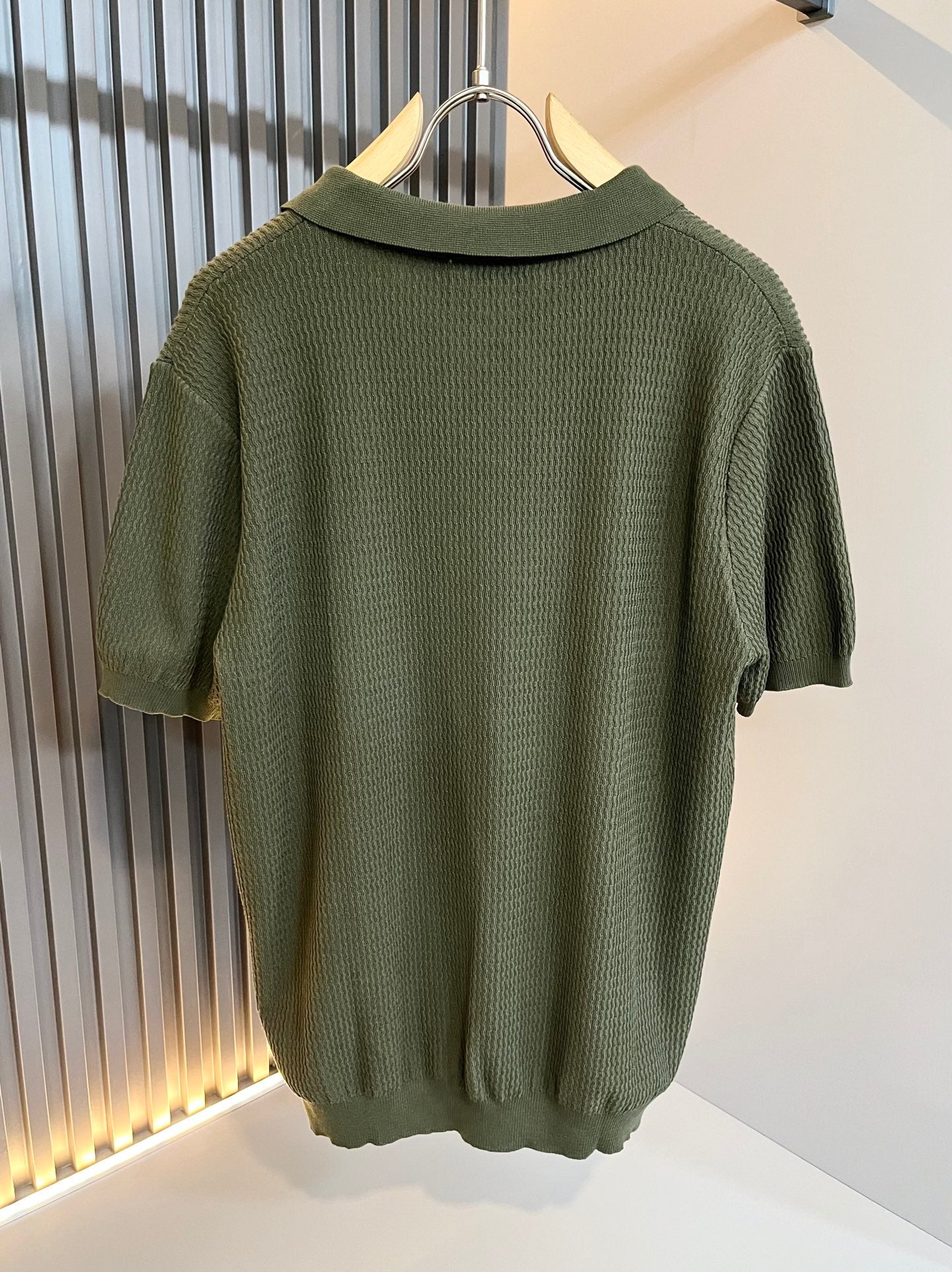 LOUI*V 2025ss new lapel knit short sleeve t-shirt