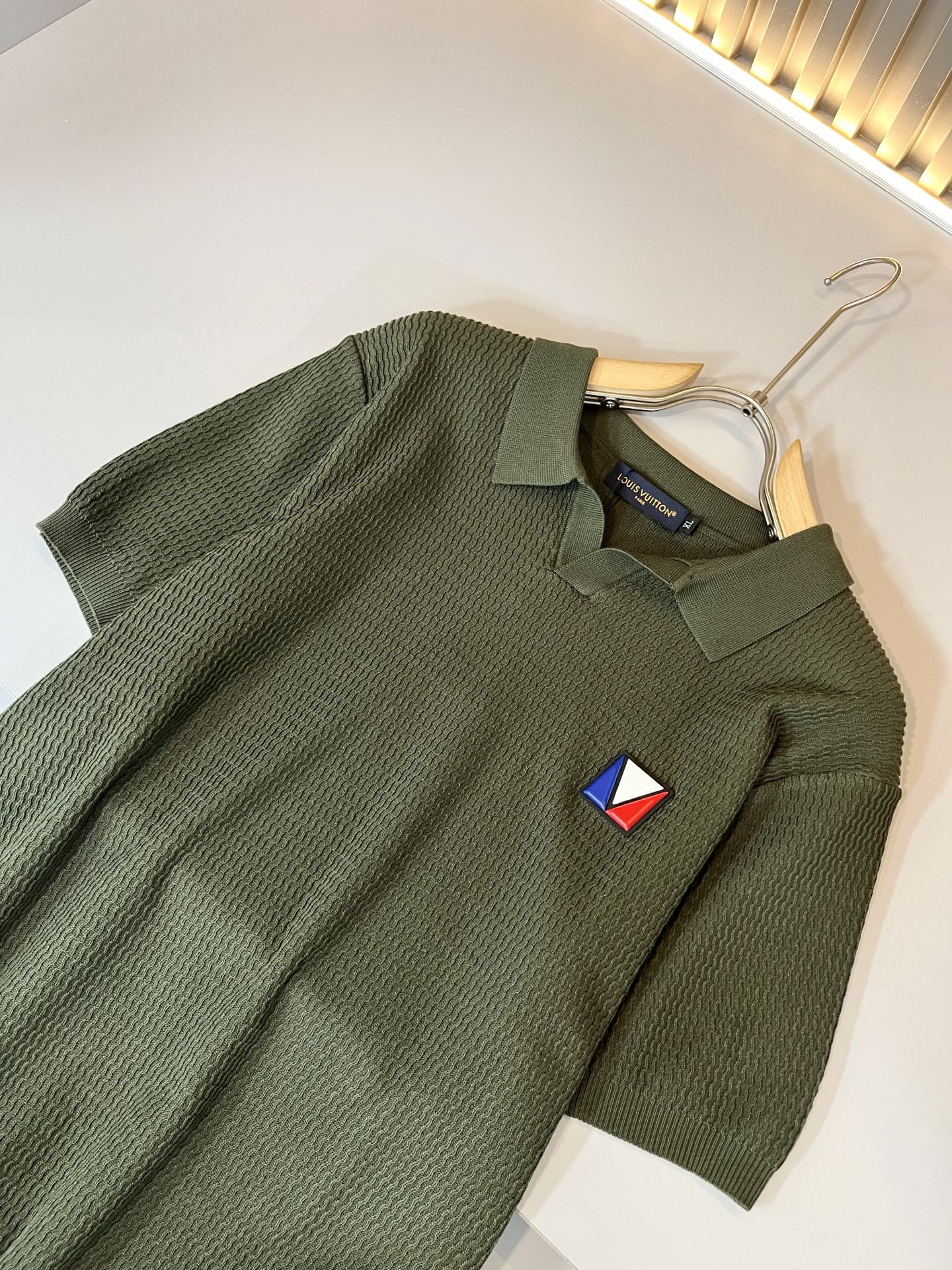 LOUI*V 2025ss new lapel knit short sleeve t-shirt