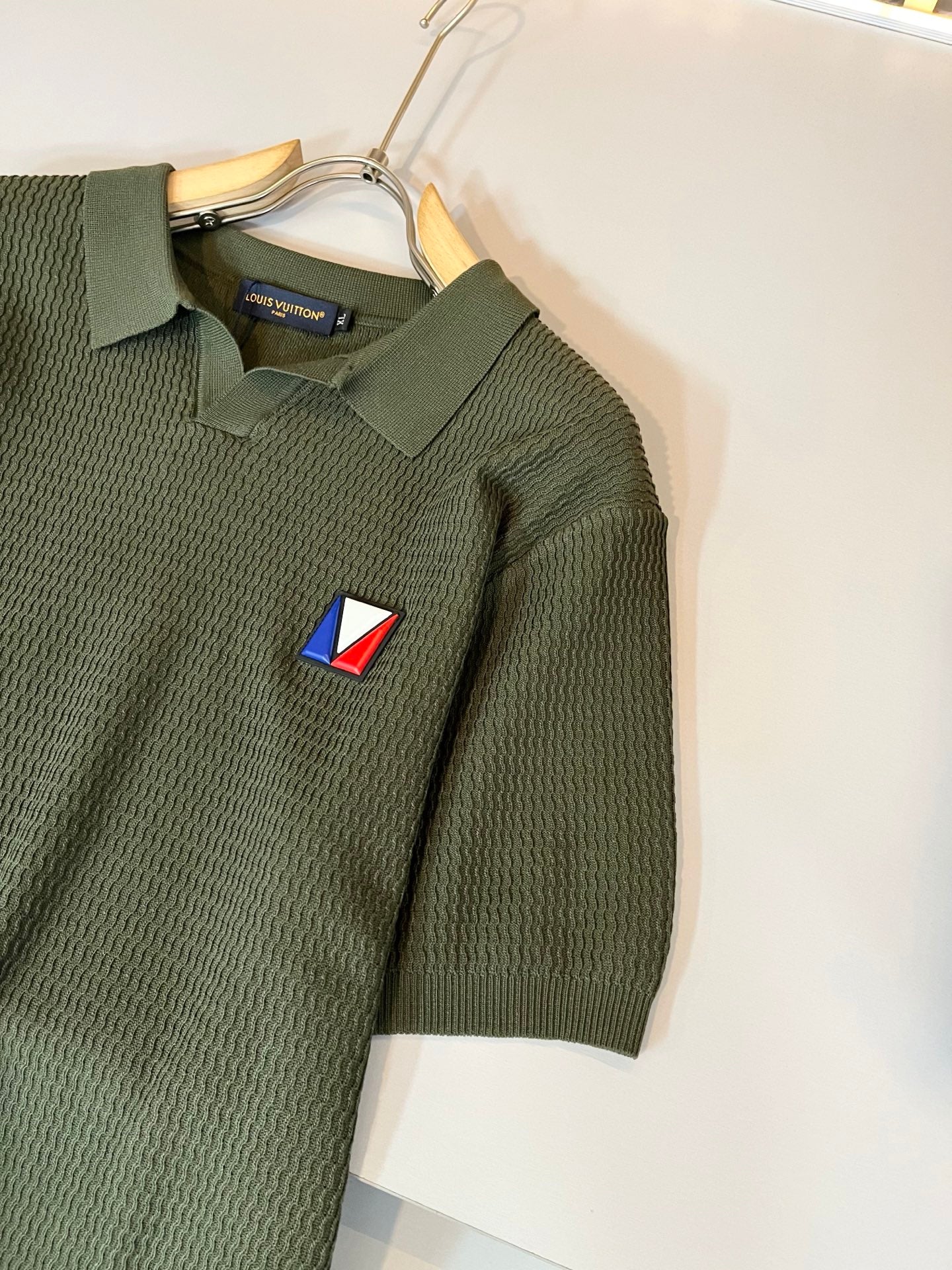 LOUI*V 2025ss new lapel knit short sleeve t-shirt