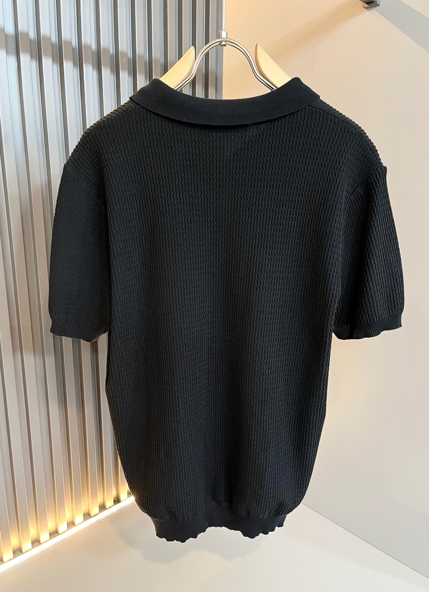LOUI*V 2025ss new lapel knit short sleeve t-shirt