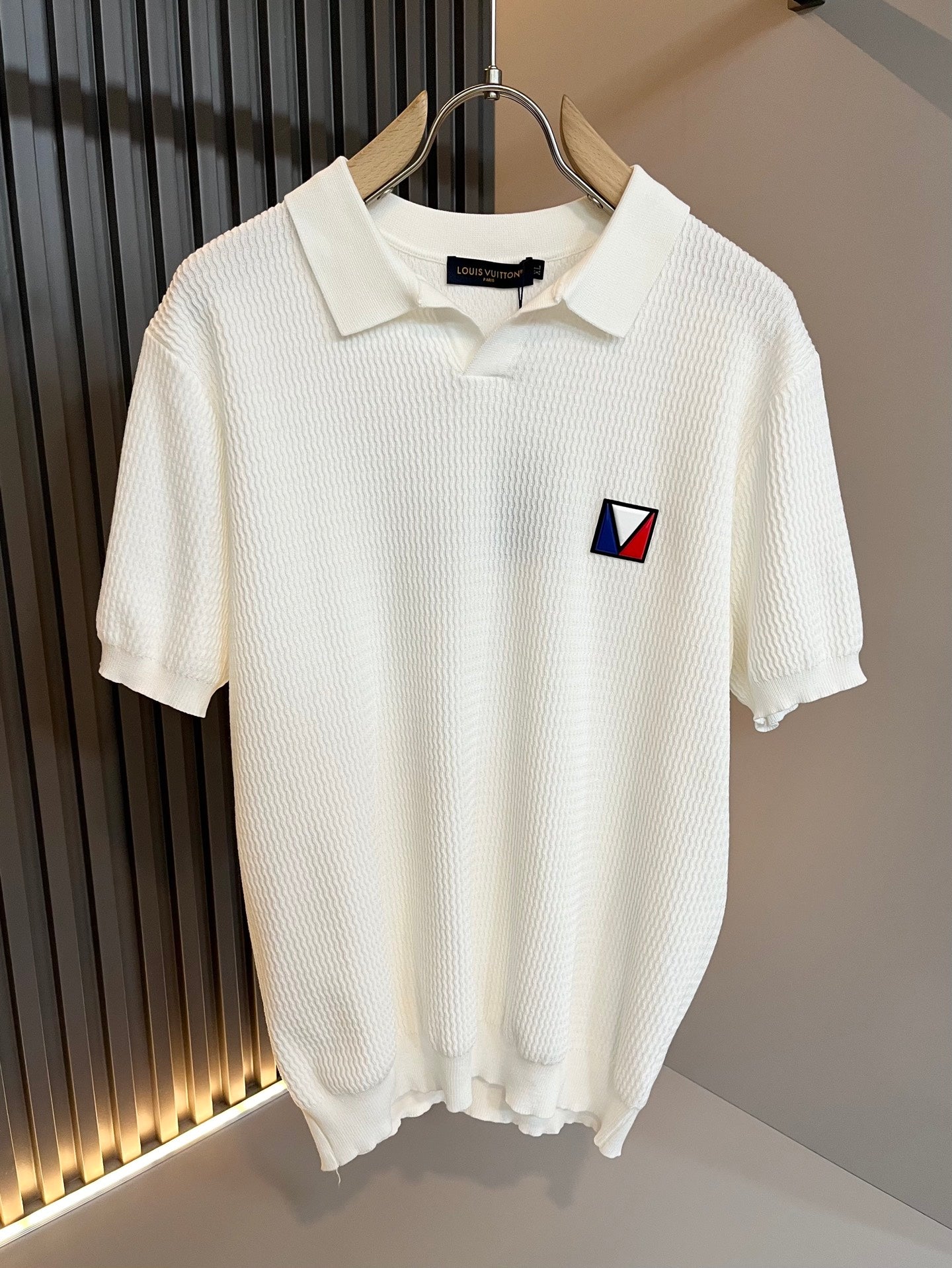 LOUI*V 2025ss new lapel knit short sleeve t-shirt