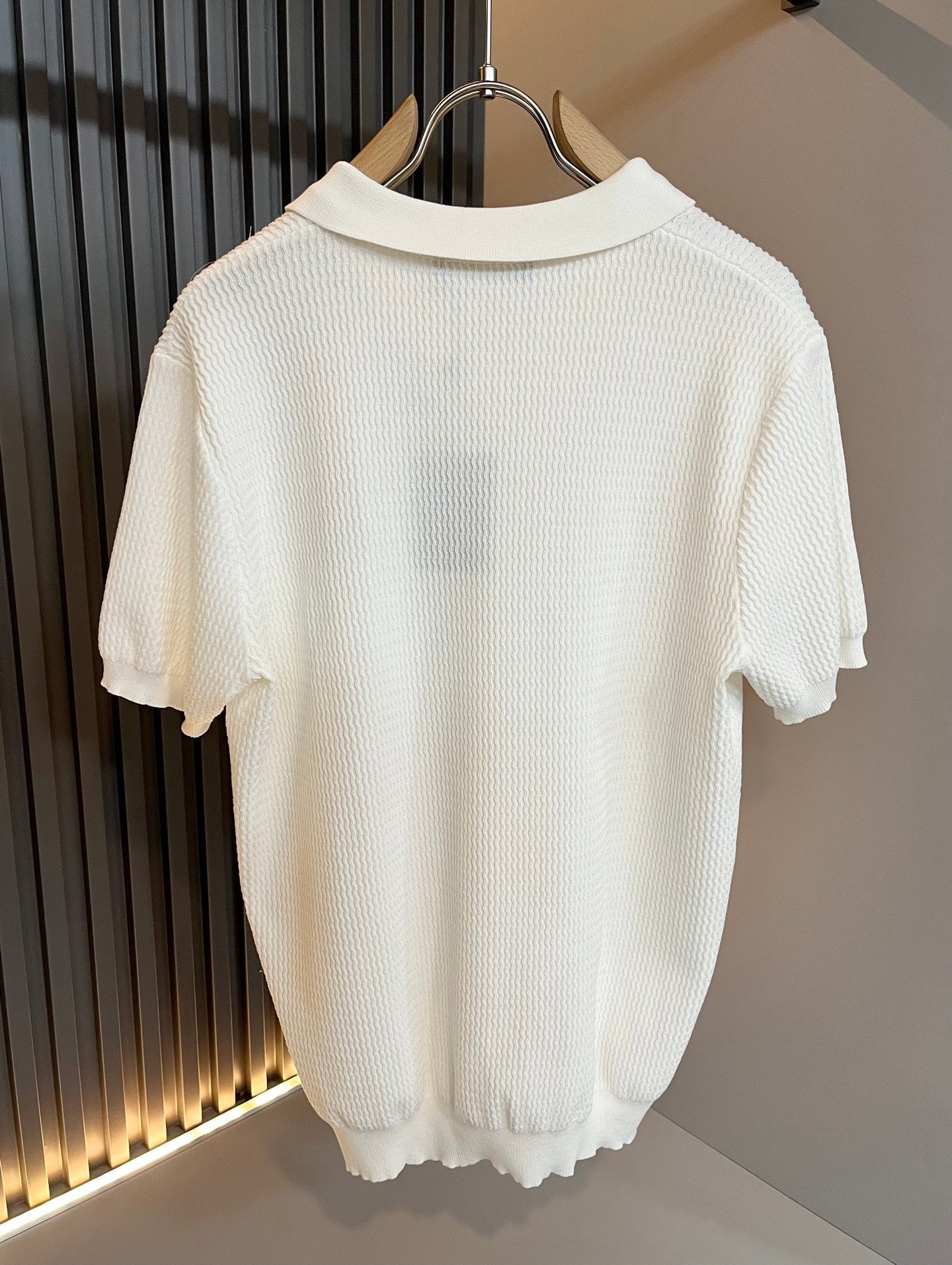 LOUI*V 2025ss new lapel knit short sleeve t-shirt