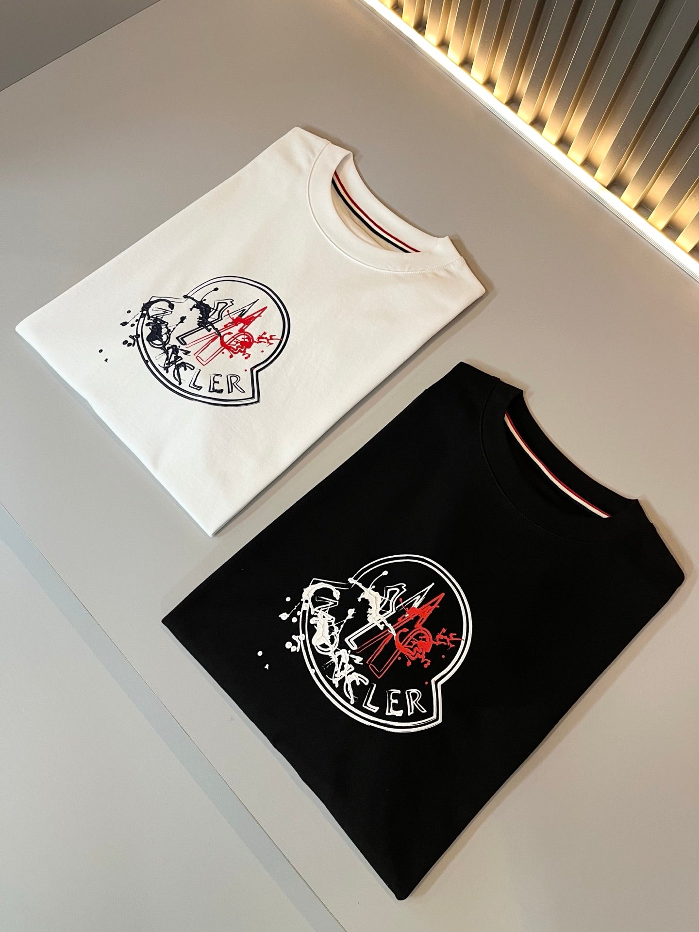 MONCL* 2025ss new fashion printed cotton -shirt