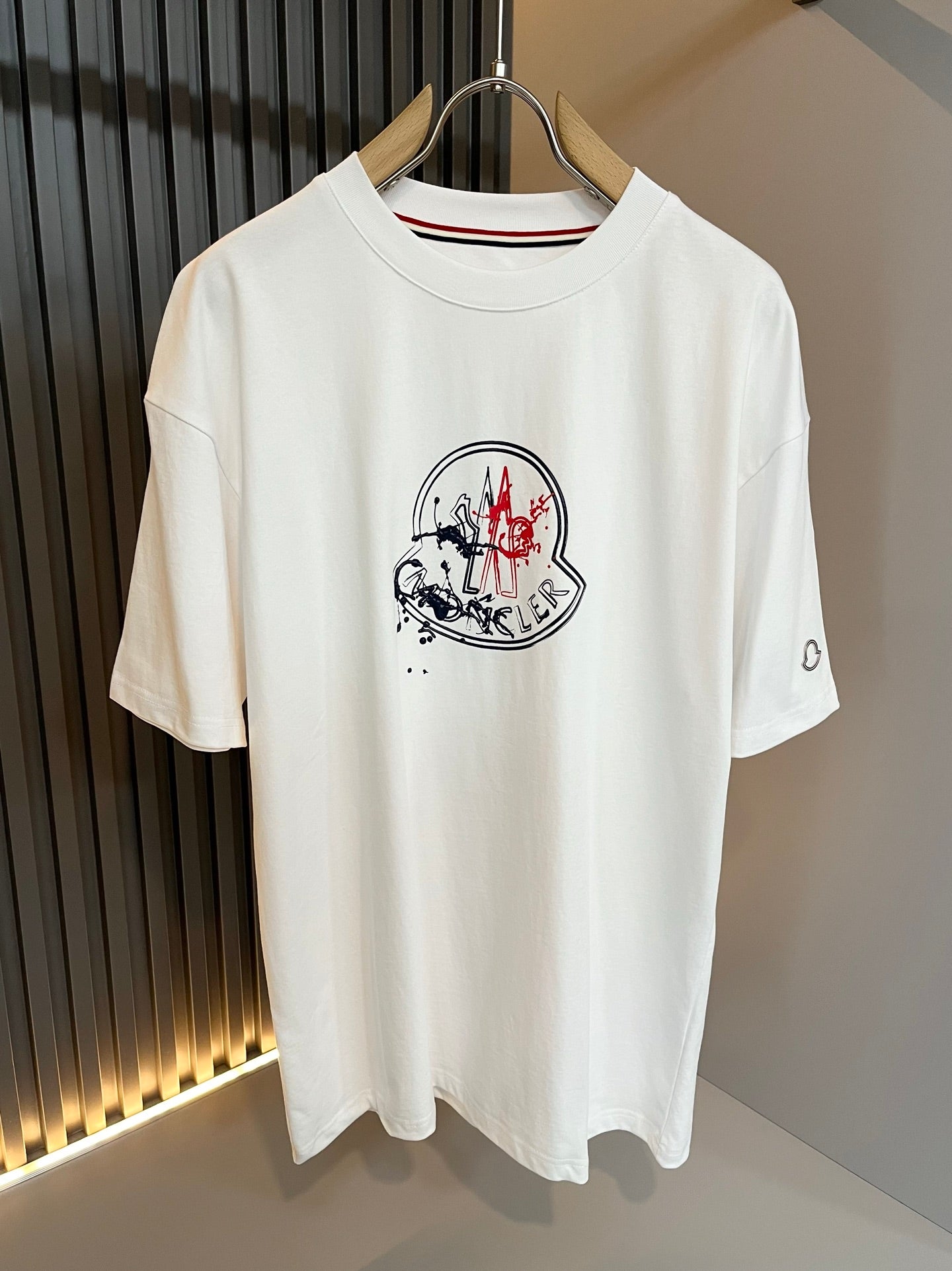 MONCL* 2025ss new fashion printed cotton -shirt