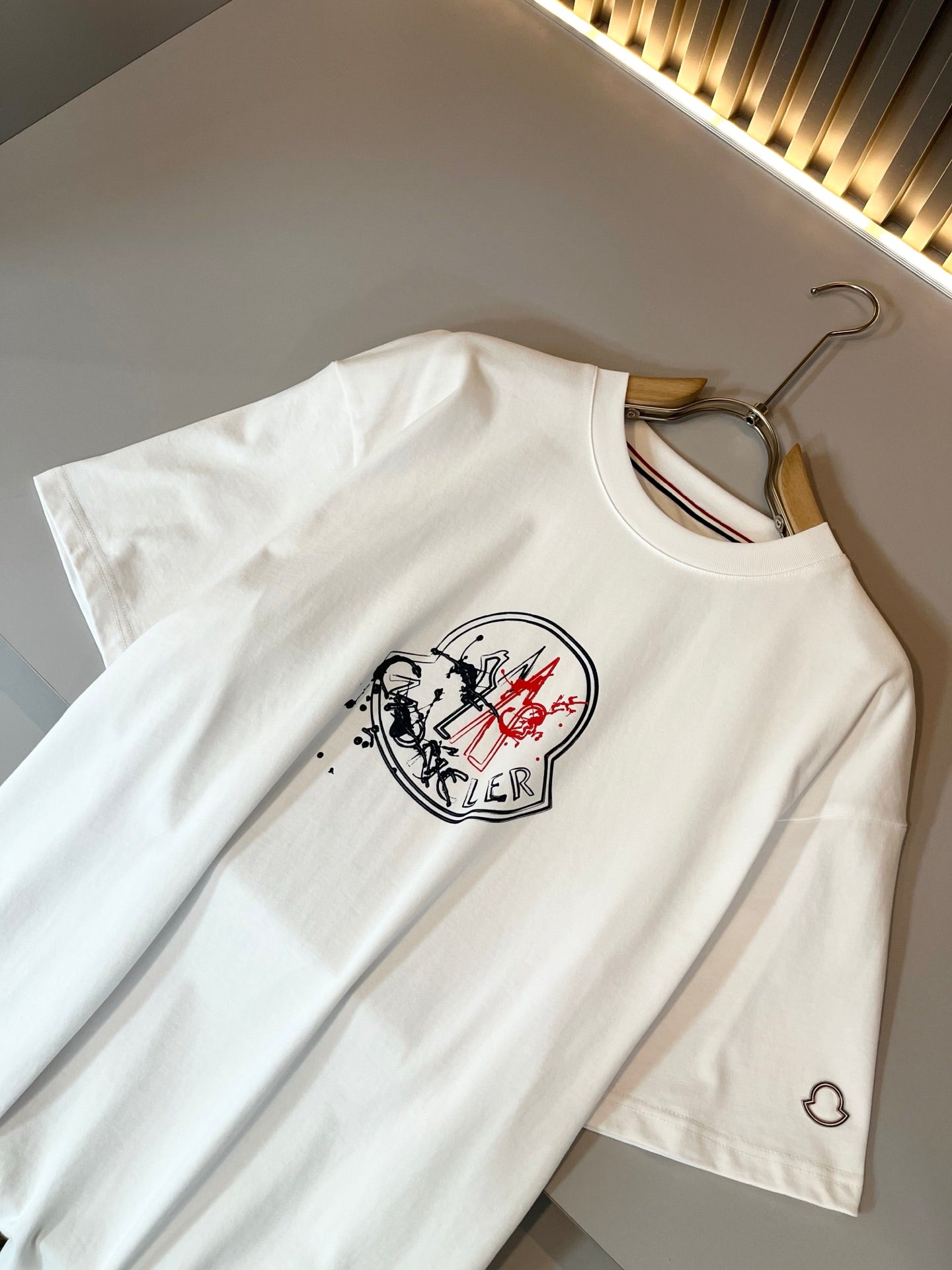 MONCL* 2025ss new fashion printed cotton -shirt