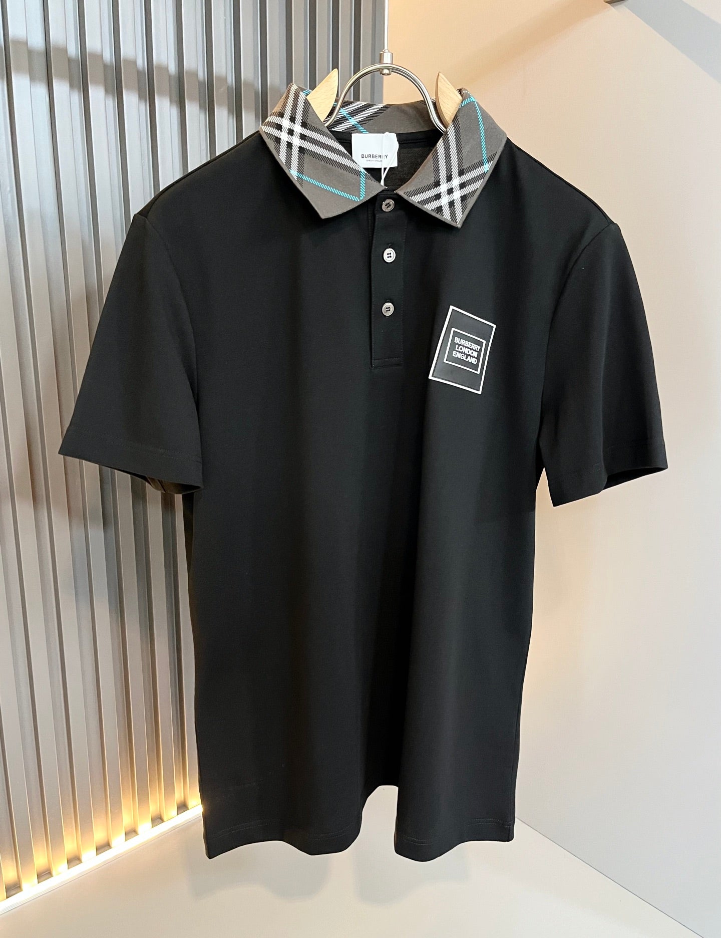 BURB* 2025ss new men's short sleeve polo shirt