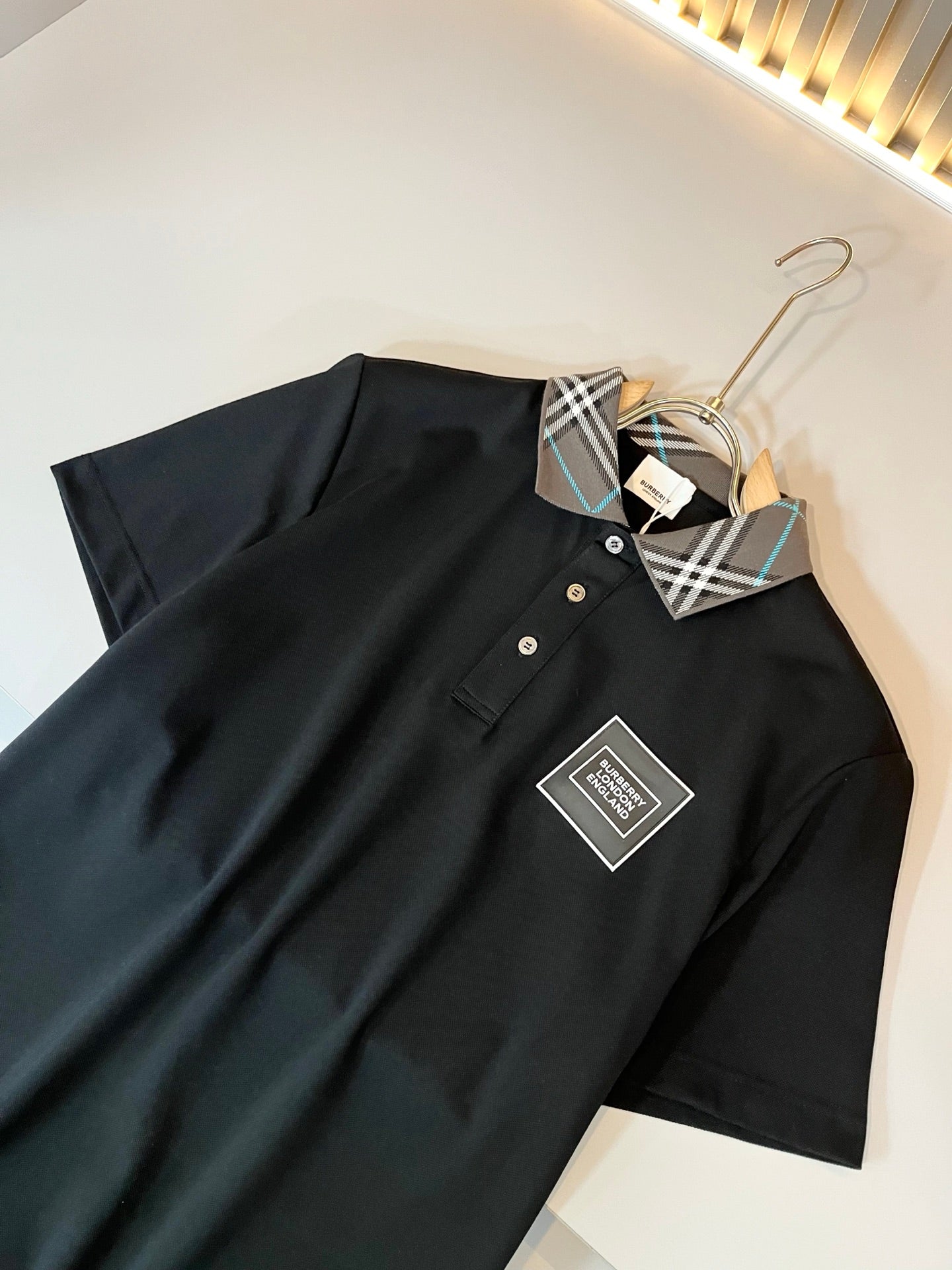 BURB* 2025ss new men's short sleeve polo shirt