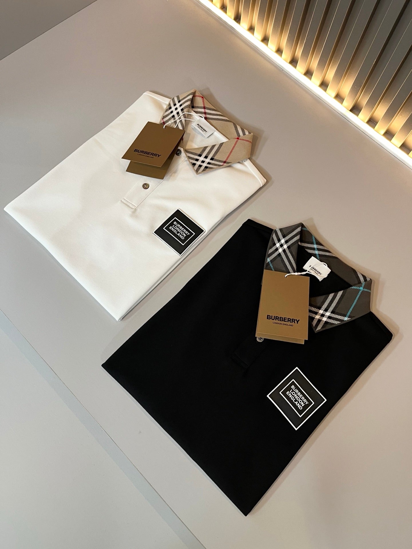 BURB* 2025ss new men's short sleeve polo shirt
