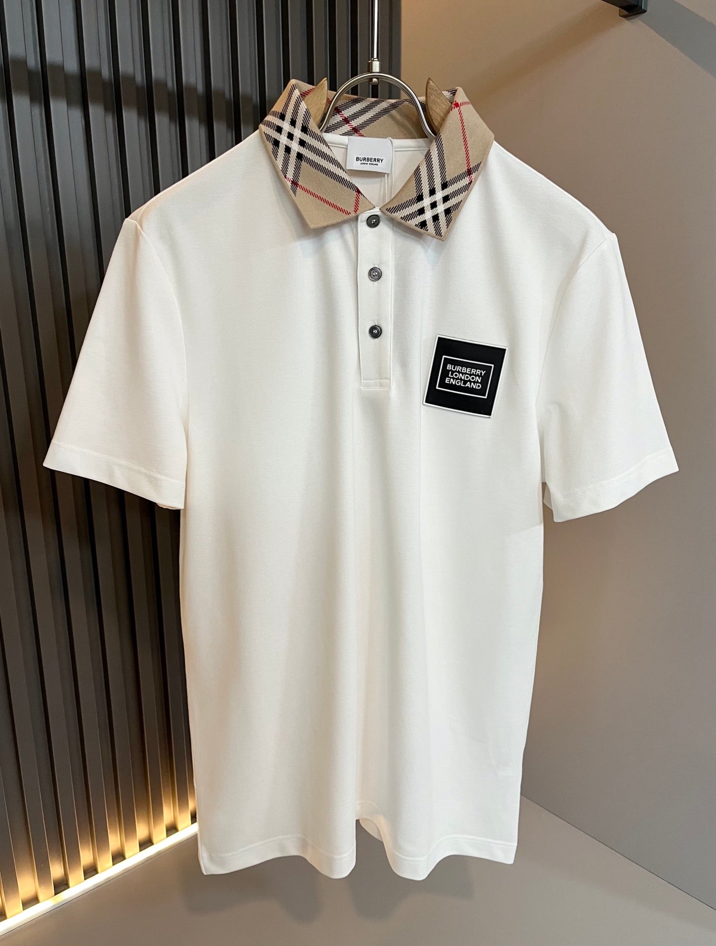 BURB* 2025ss new men's short sleeve polo shirt