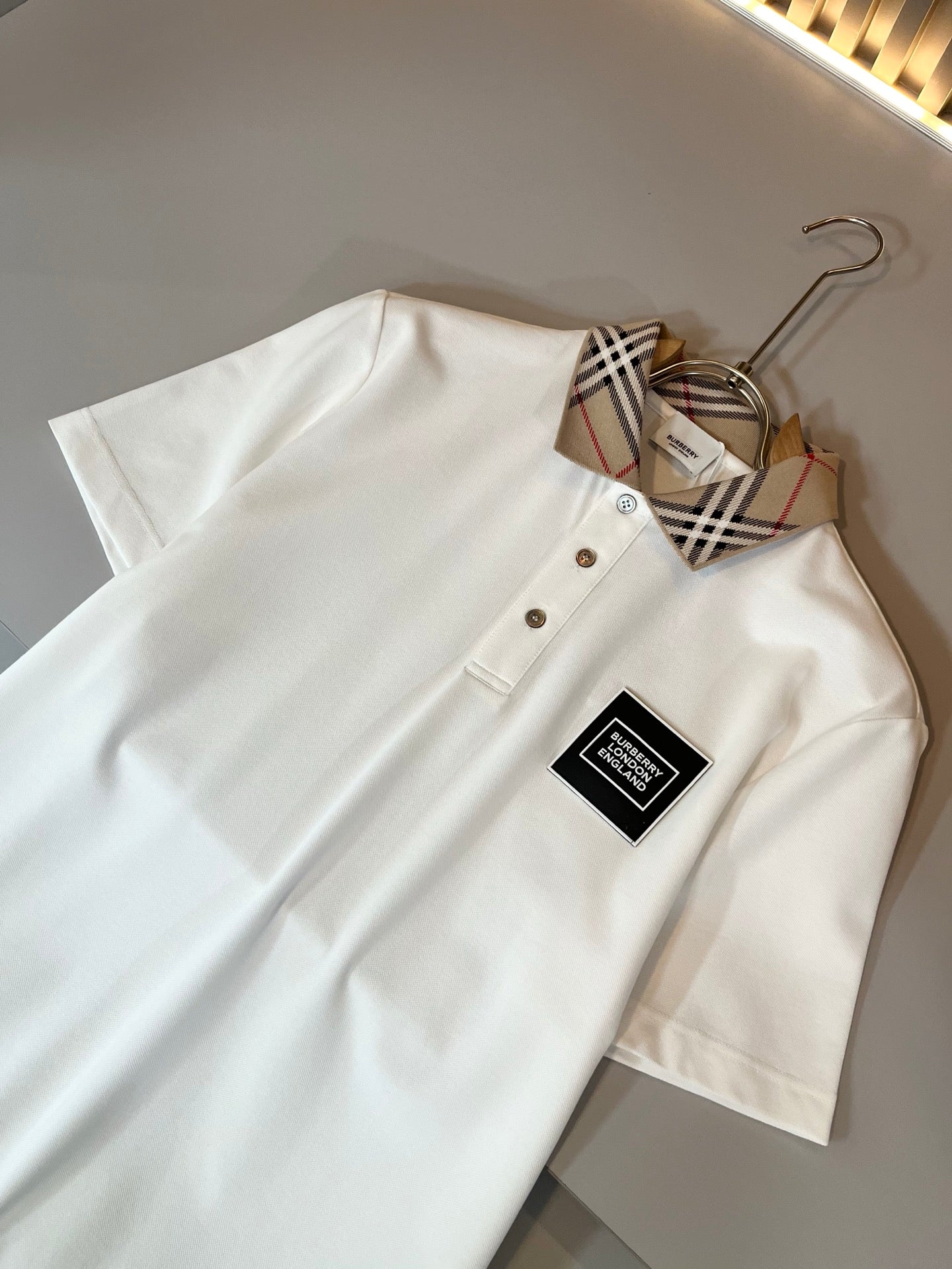 BURB* 2025ss new men's short sleeve polo shirt