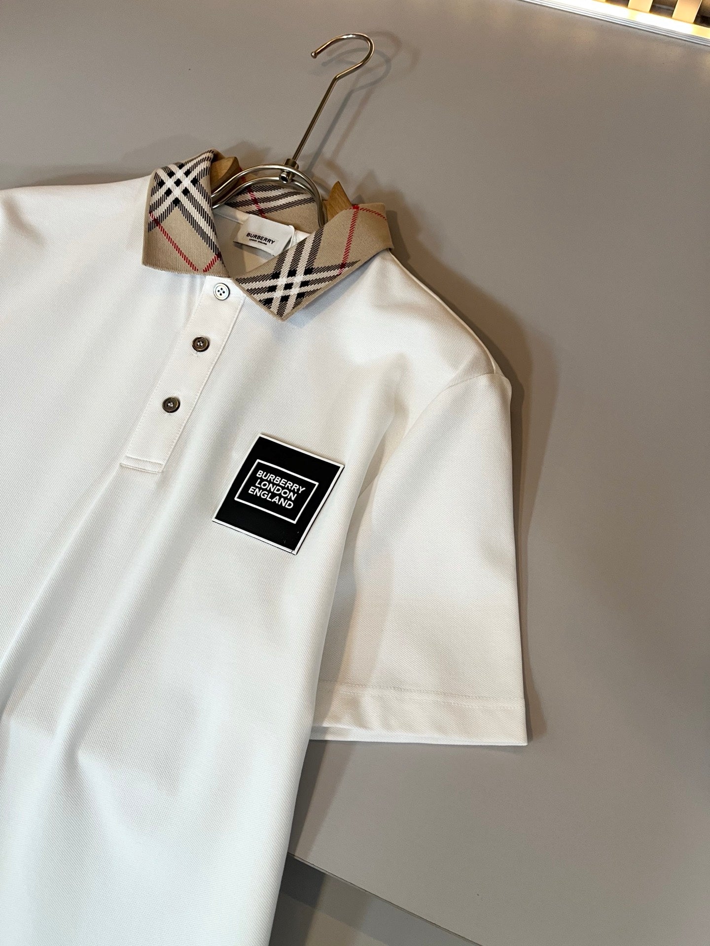 BURB* 2025ss new men's short sleeve polo shirt