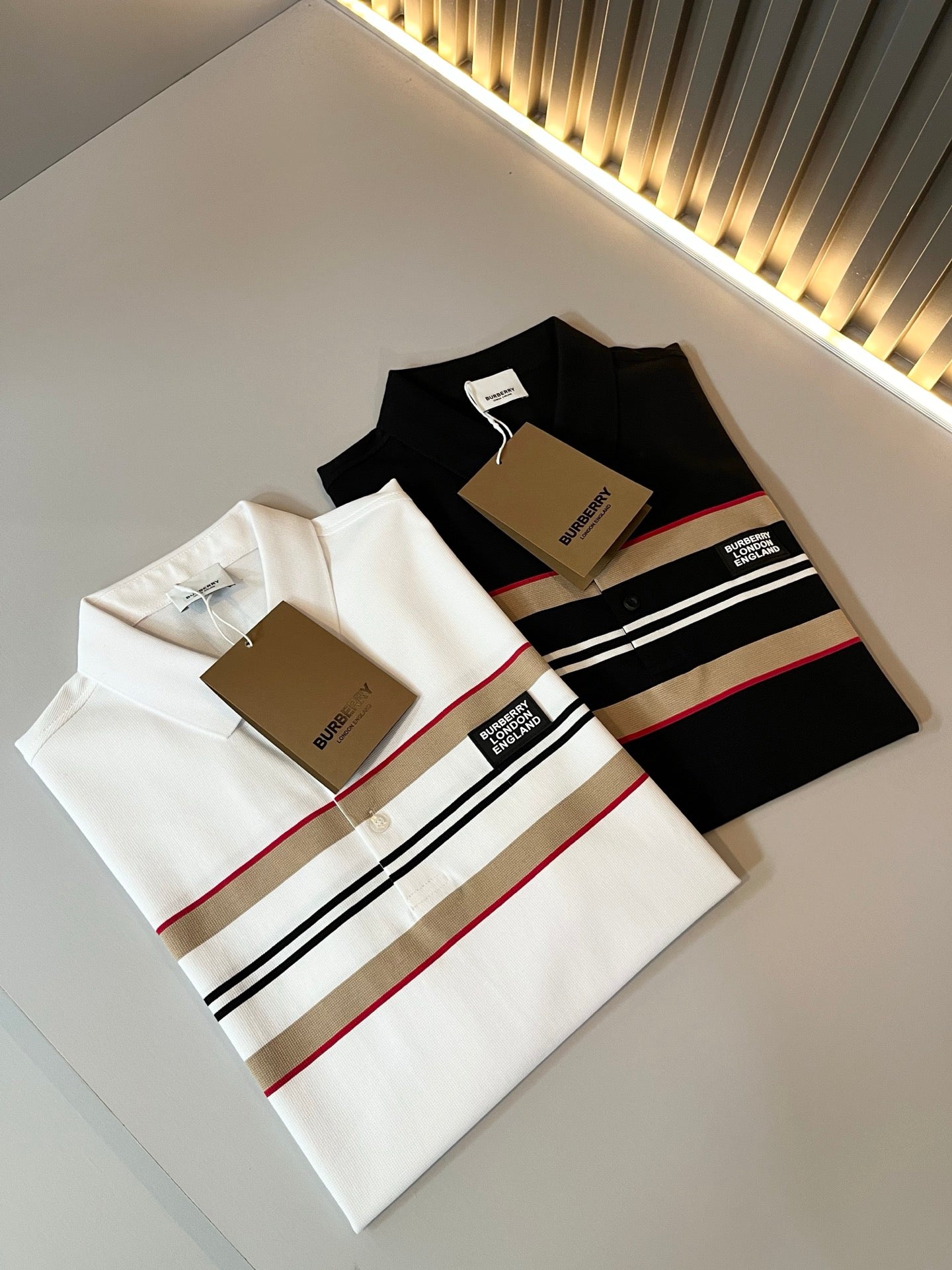BURB* 2025ss new men's polo shirt