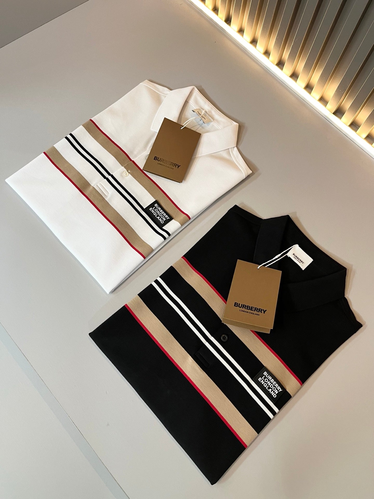 BURB* 2025ss new men's polo shirt