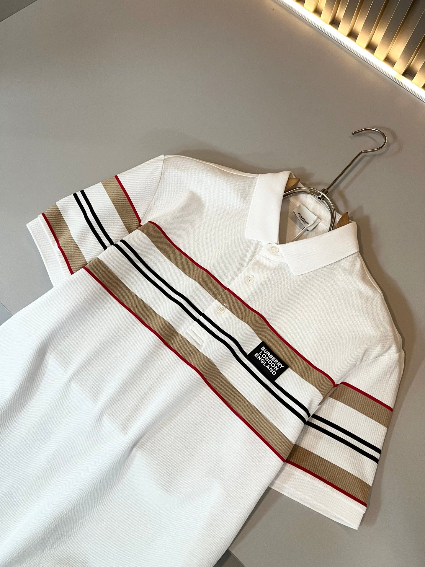 BURB* 2025ss new men's polo shirt