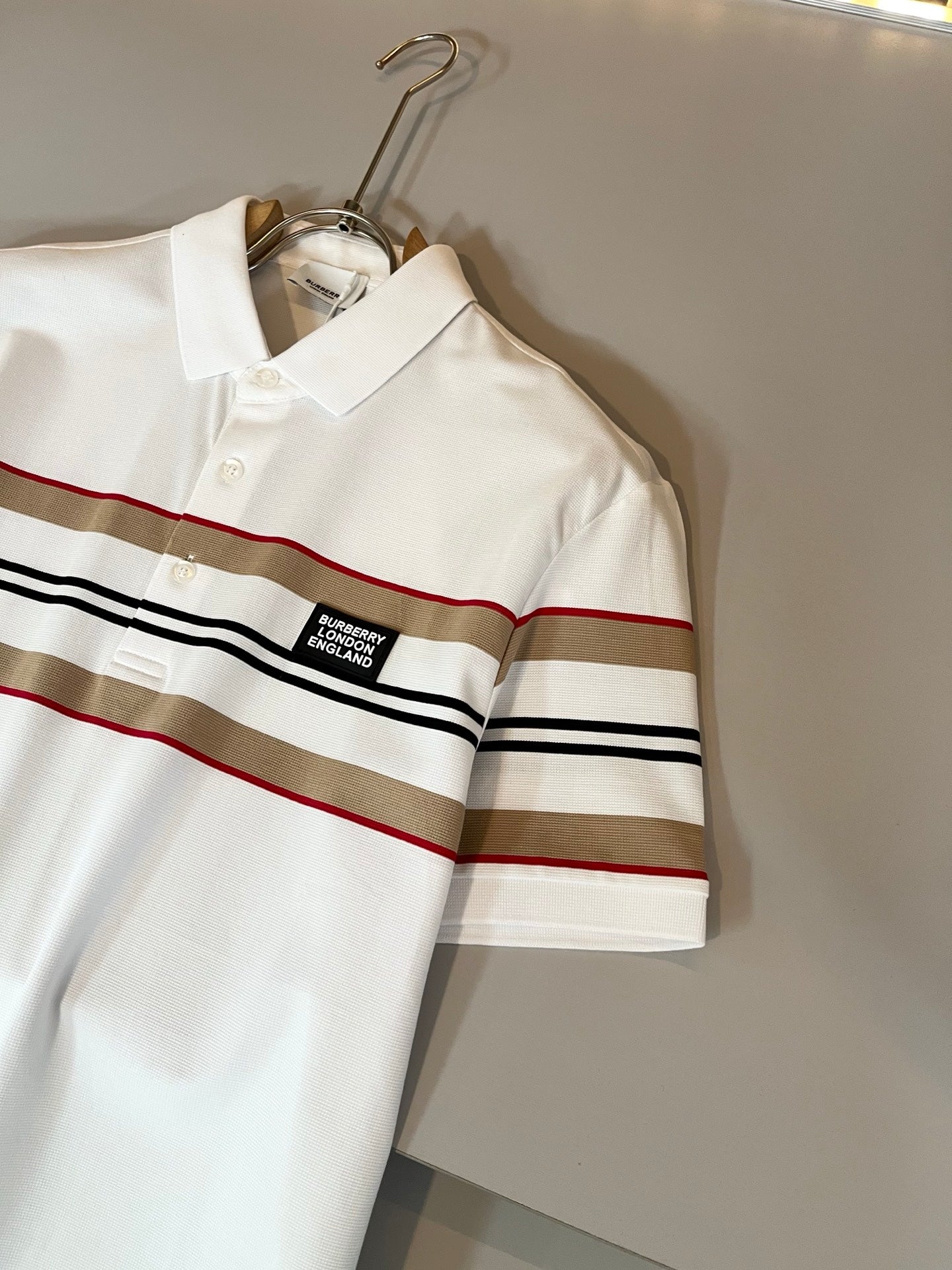 BURB* 2025ss new men's polo shirt