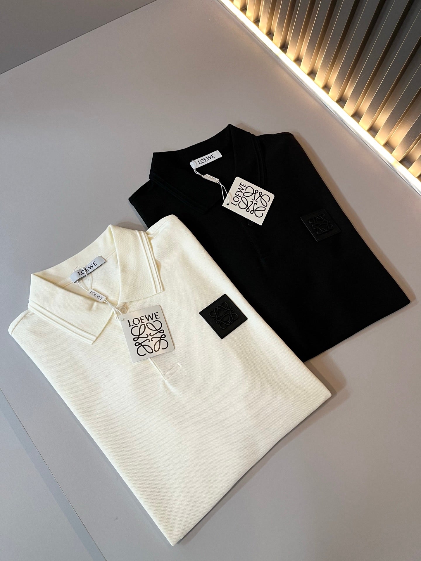 LOE*W 2025ss new men's lapel polo shirt