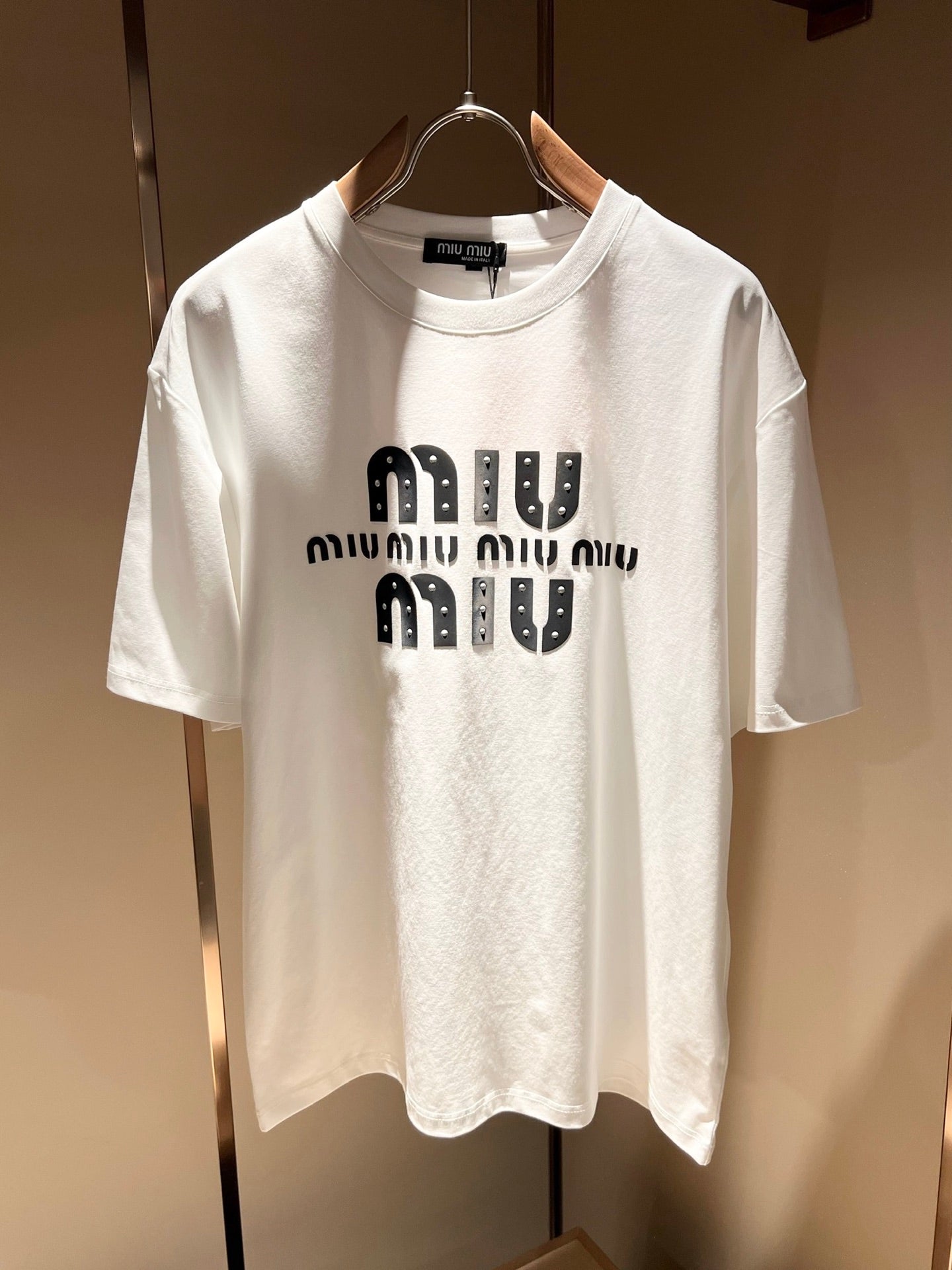 M1UM1U 2025ss laminated cotton t-shirt