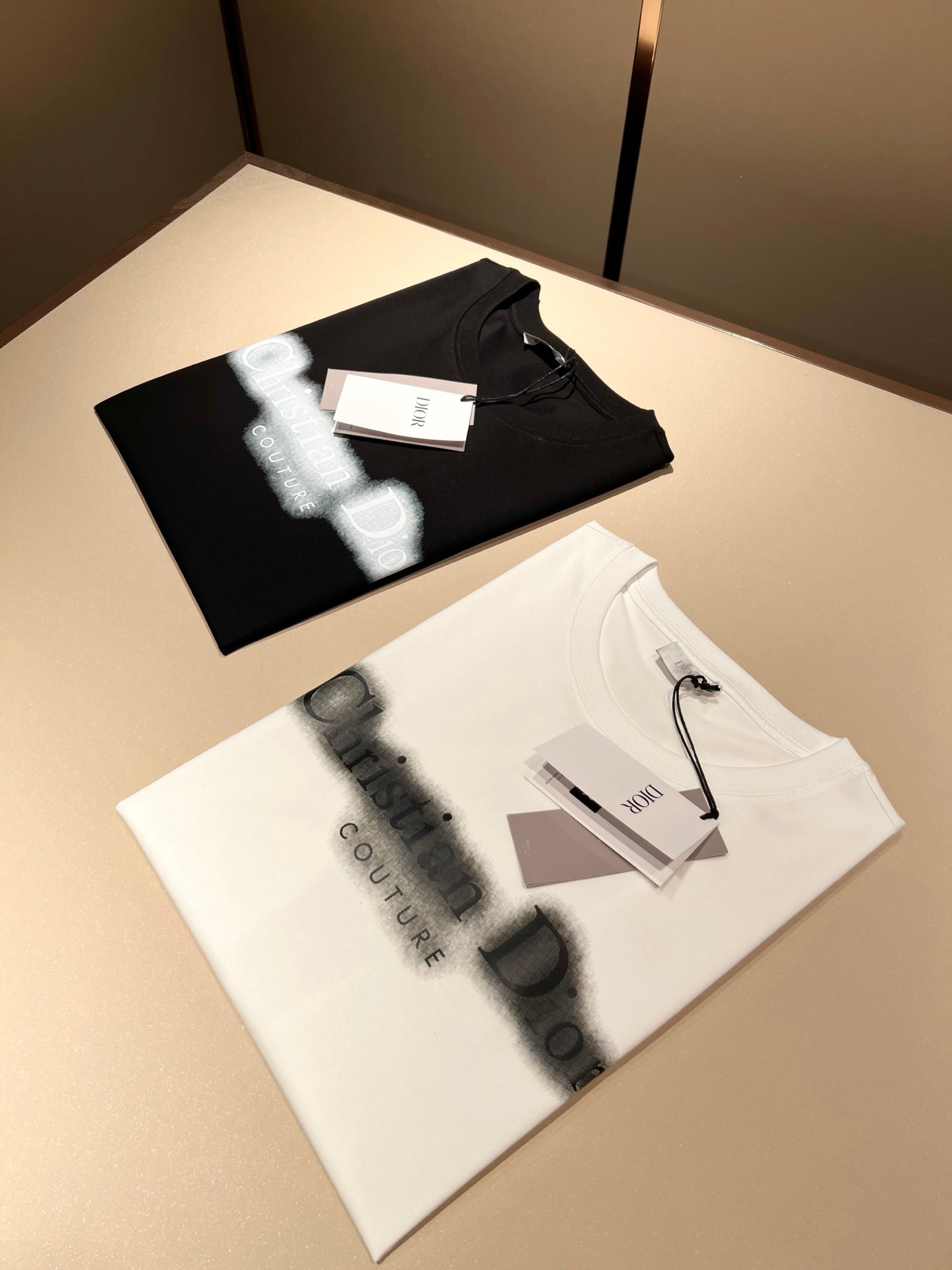 DIO* blurred logo cotton t-shirt