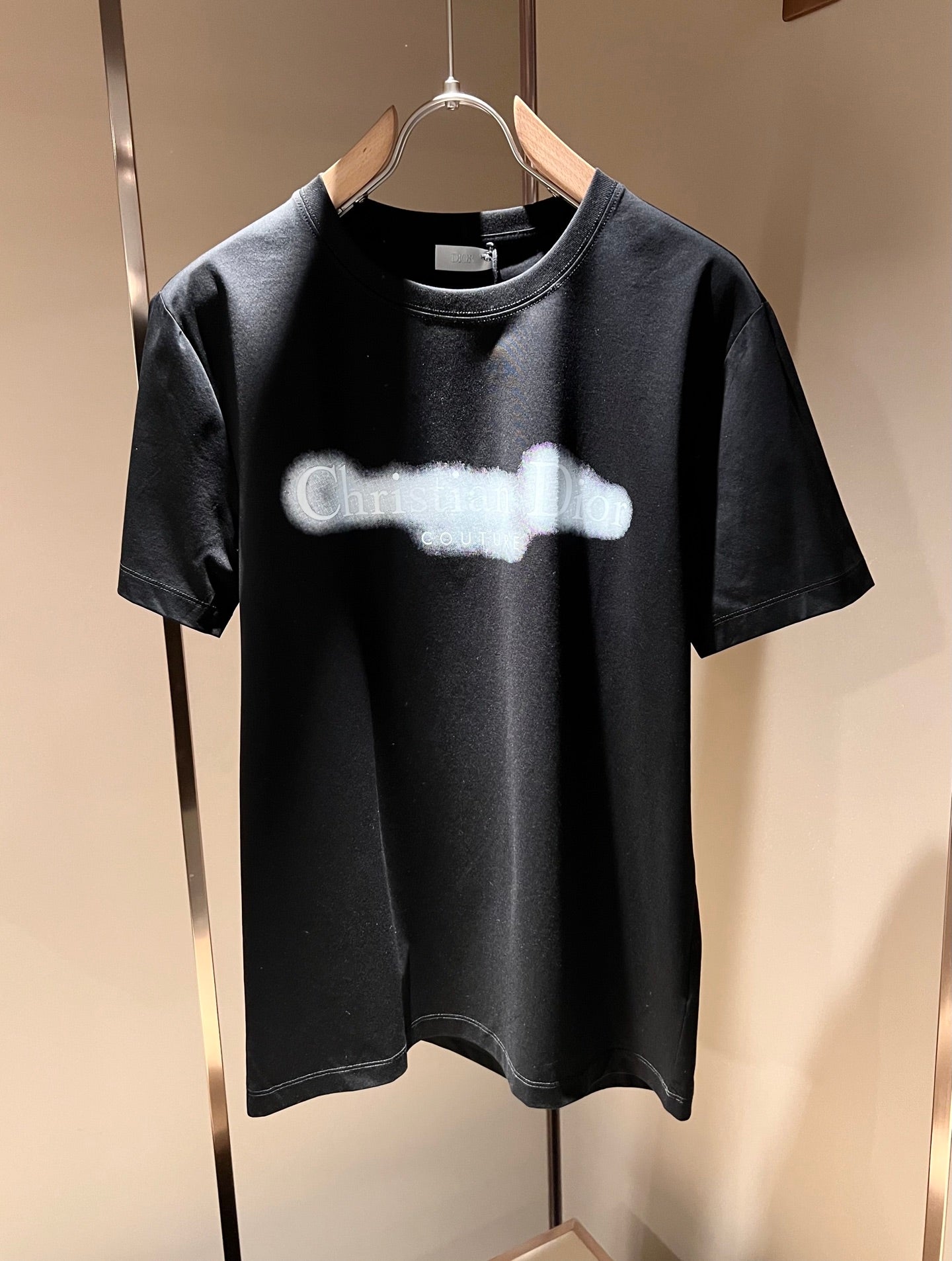 DIO* blurred logo cotton t-shirt