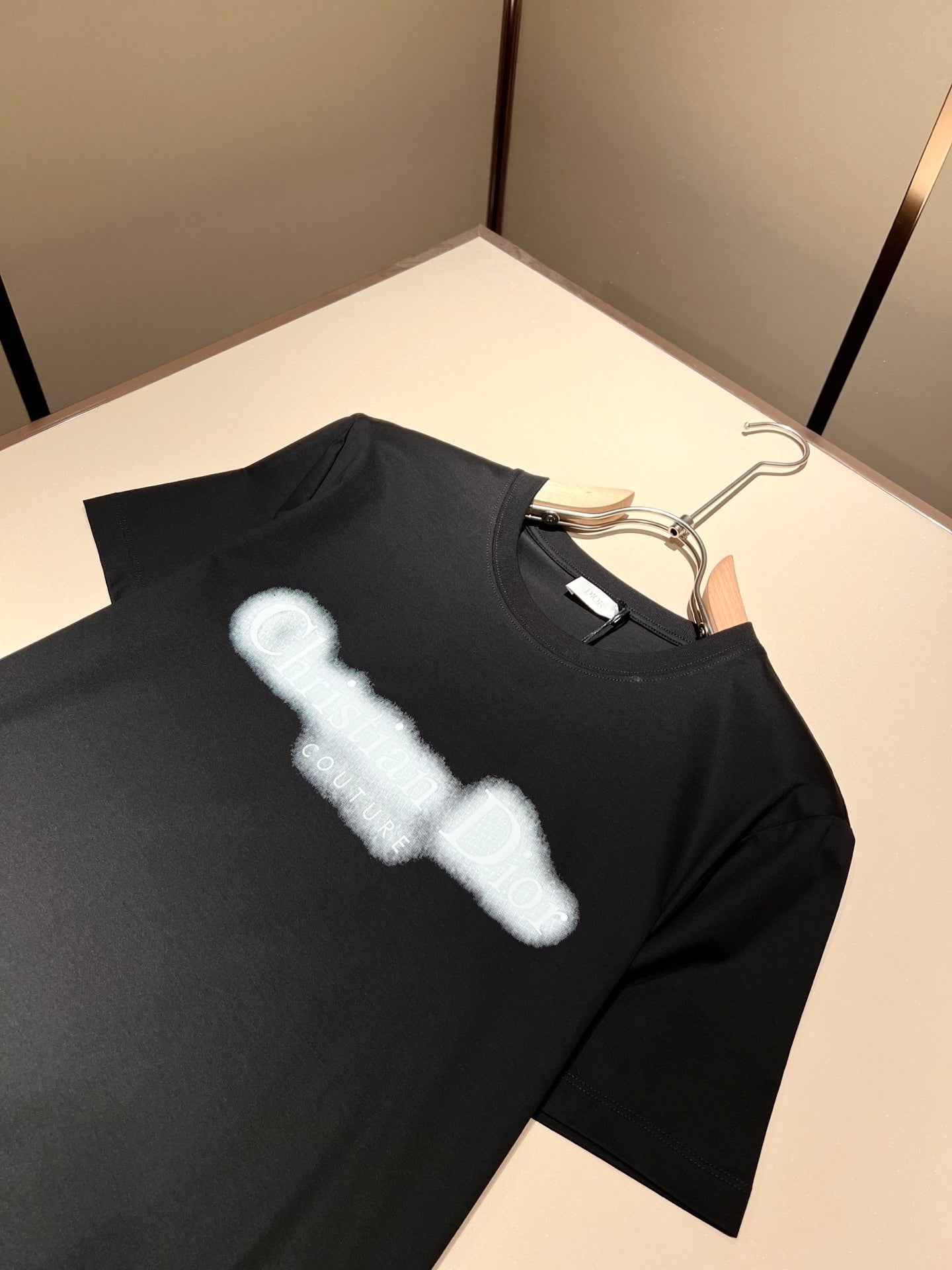 DIO* blurred logo cotton t-shirt