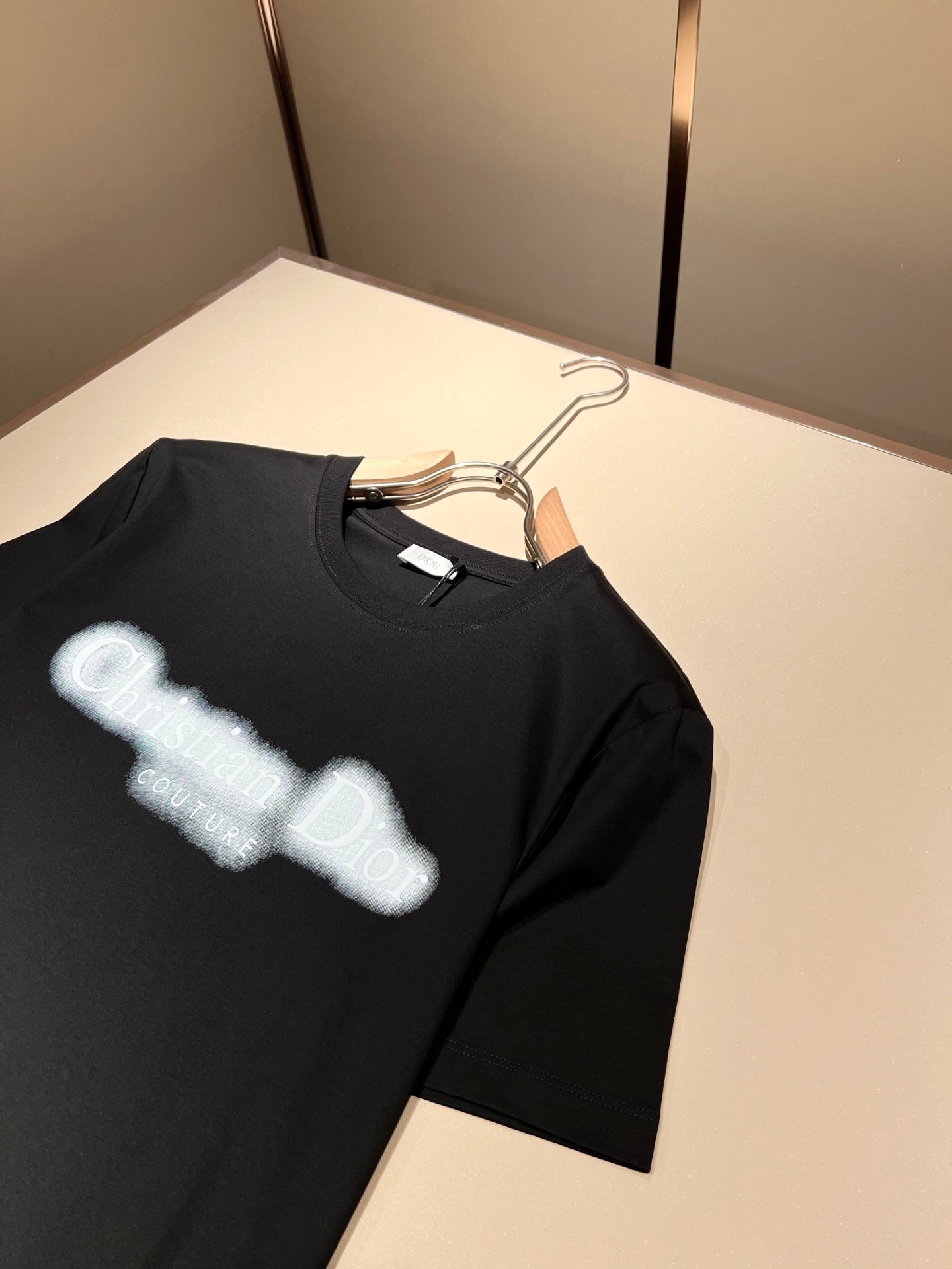 DIO* blurred logo cotton t-shirt