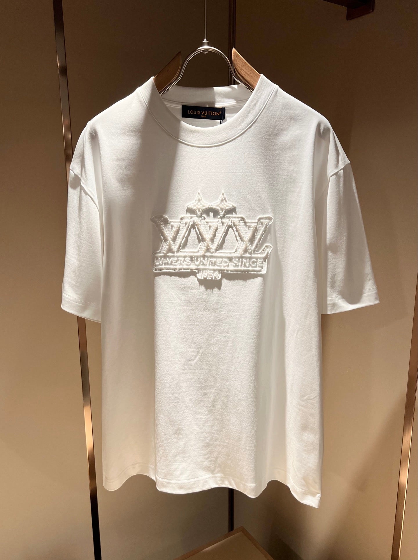 LOUI*V 2025ss embroidered logo cotton t-shirt