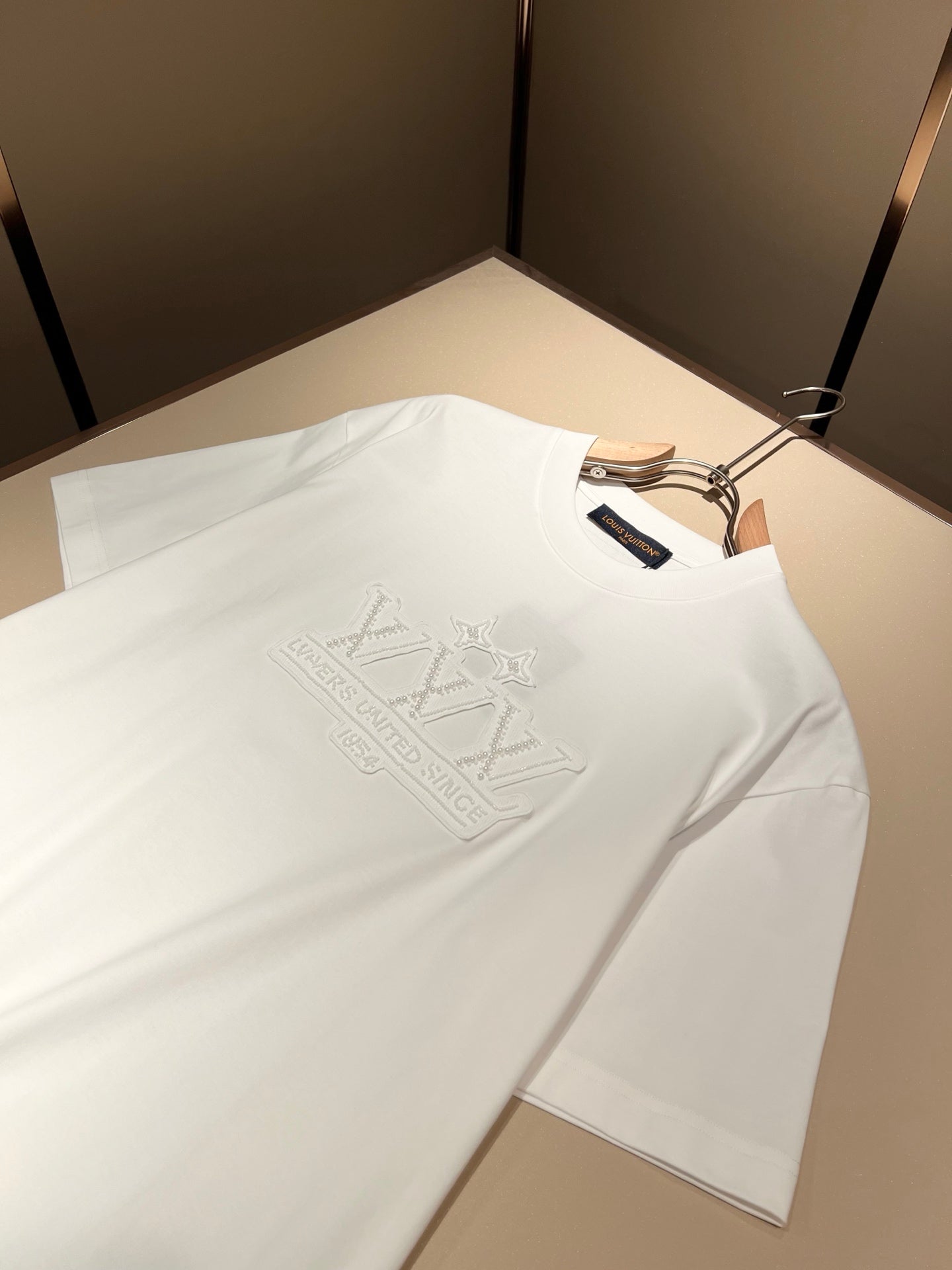 LOUI*V 2025ss embroidered logo cotton t-shirt