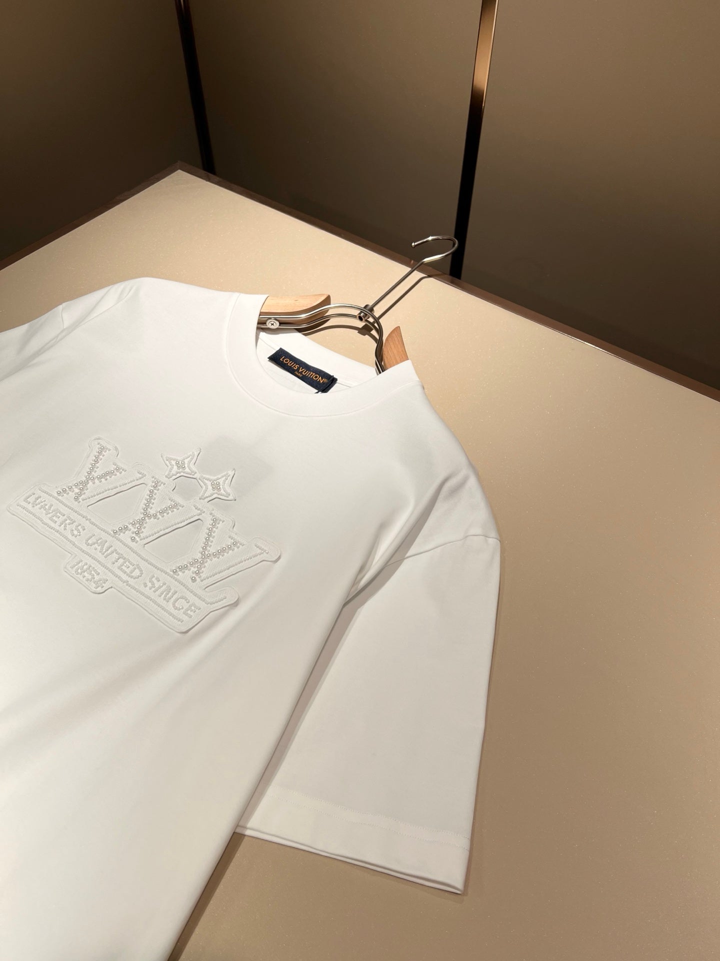 LOUI*V 2025ss embroidered logo cotton t-shirt
