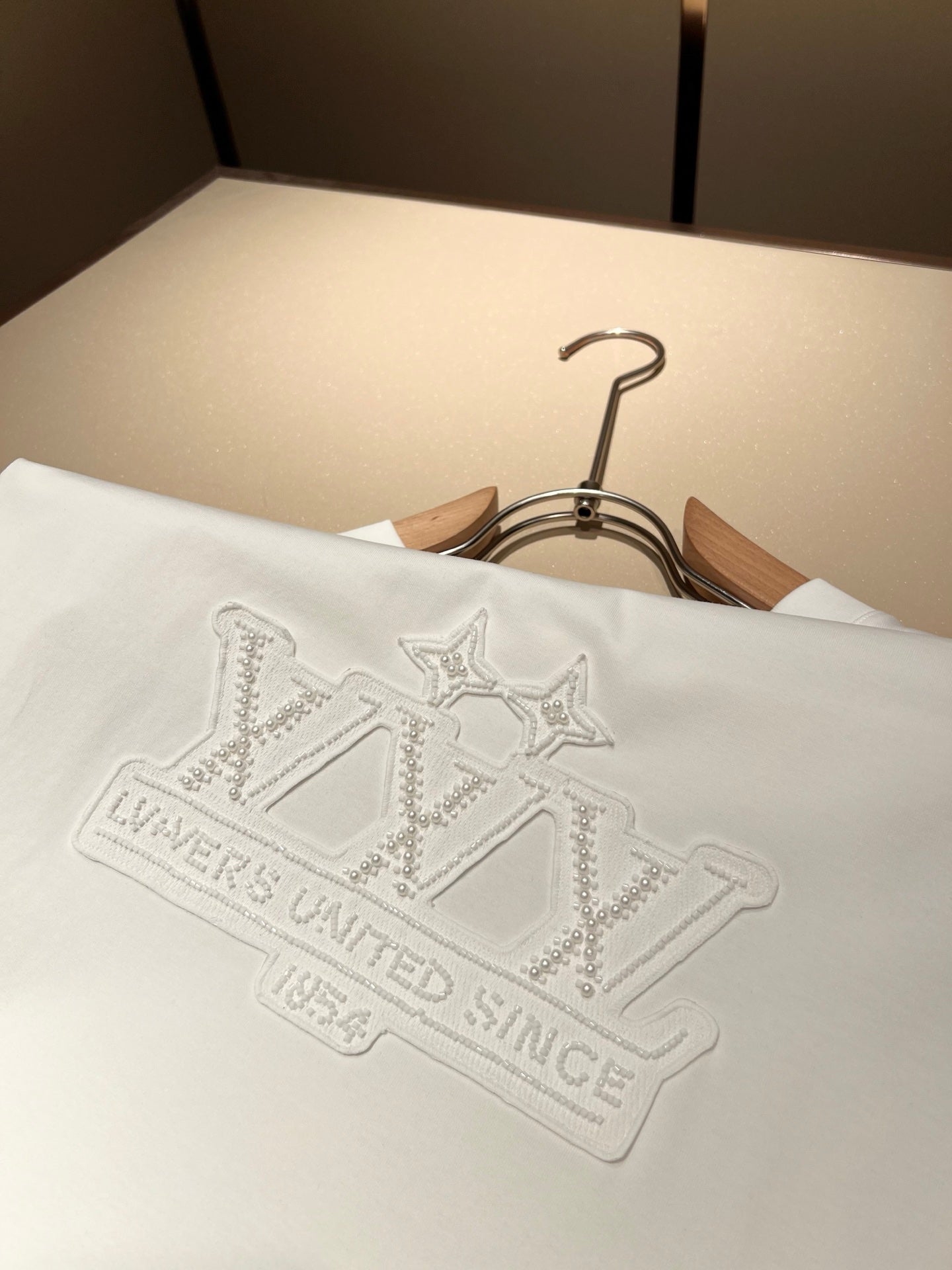 LOUI*V 2025ss embroidered logo cotton t-shirt