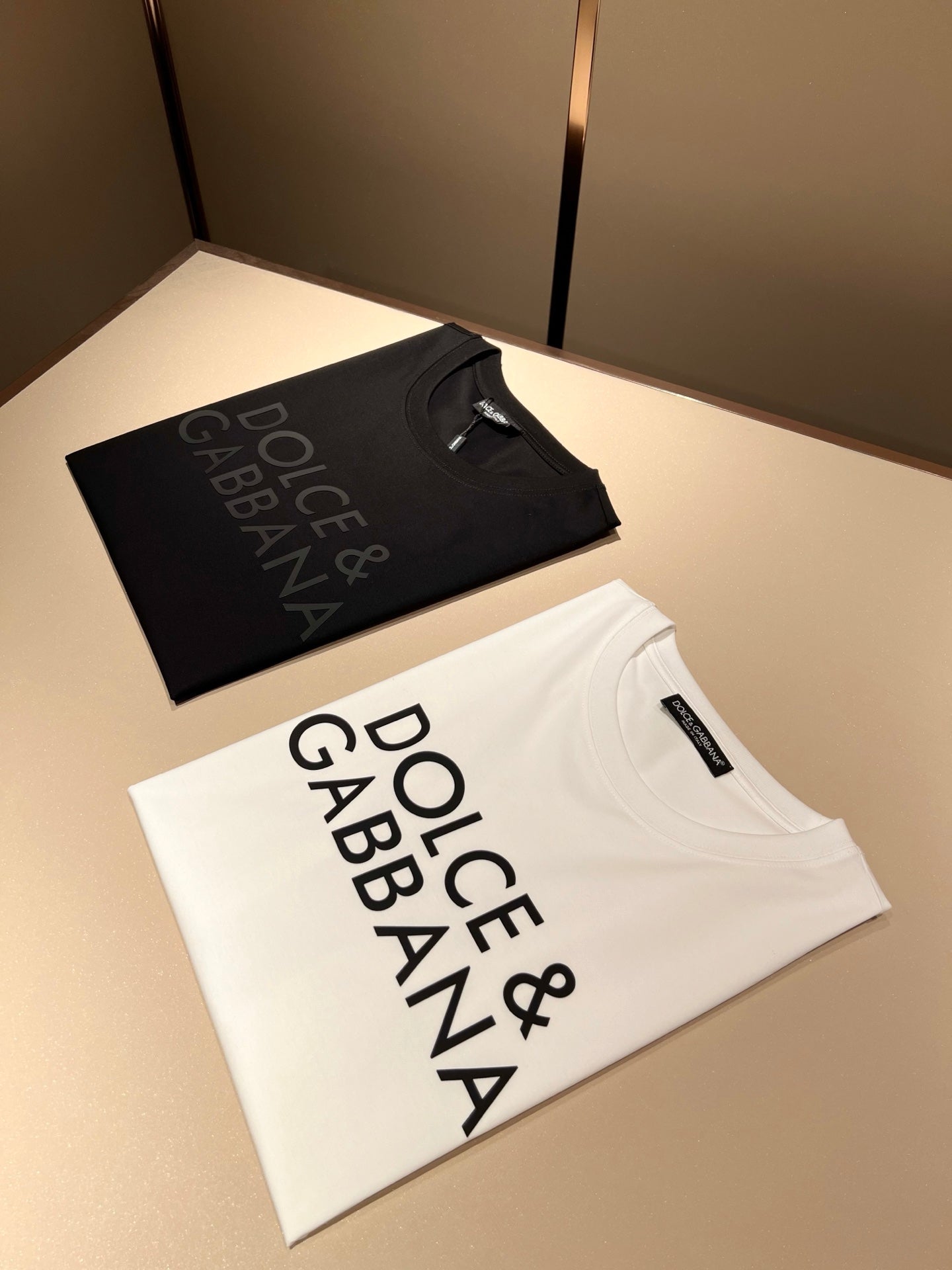 DOL*E&G Logo-embossed cotton t-shirt