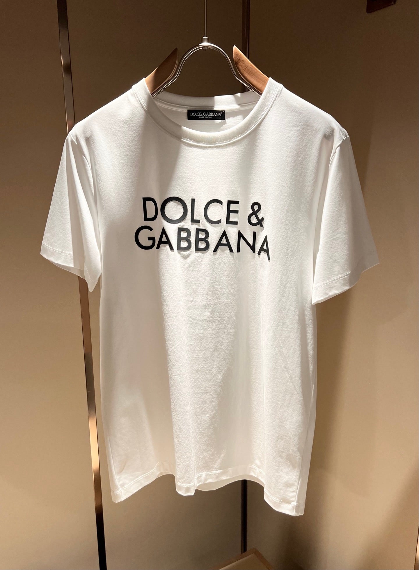 DOL*E&G Logo-embossed cotton t-shirt